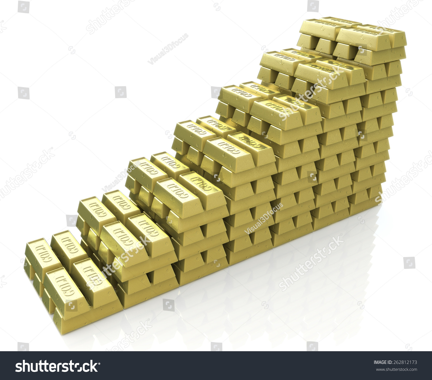 Gold Bars Chart Stock Illustration 262812173 | Shutterstock