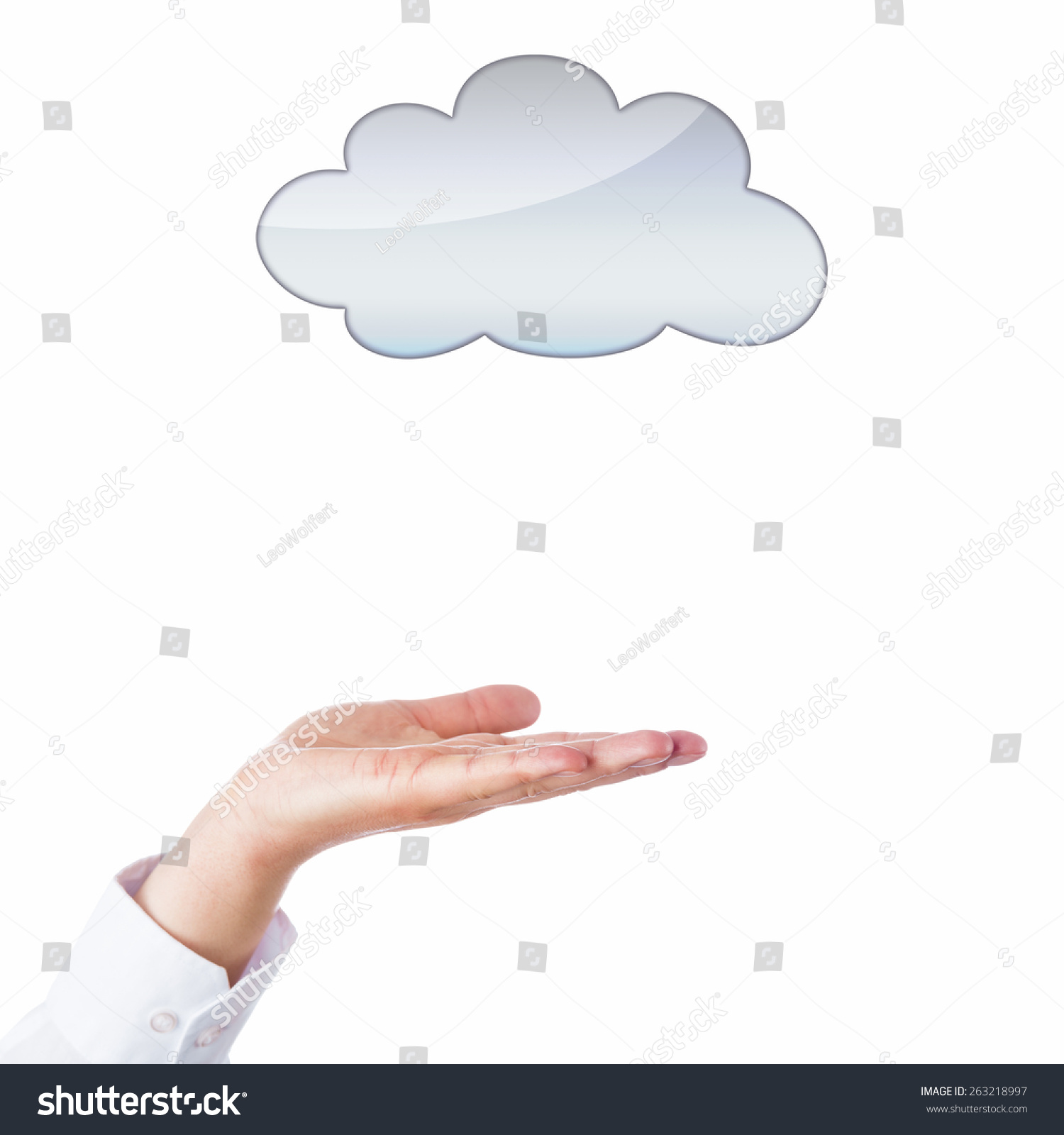 Open Palm Male Hand Facing Upward Stock Photo 263218997 Shutterstock