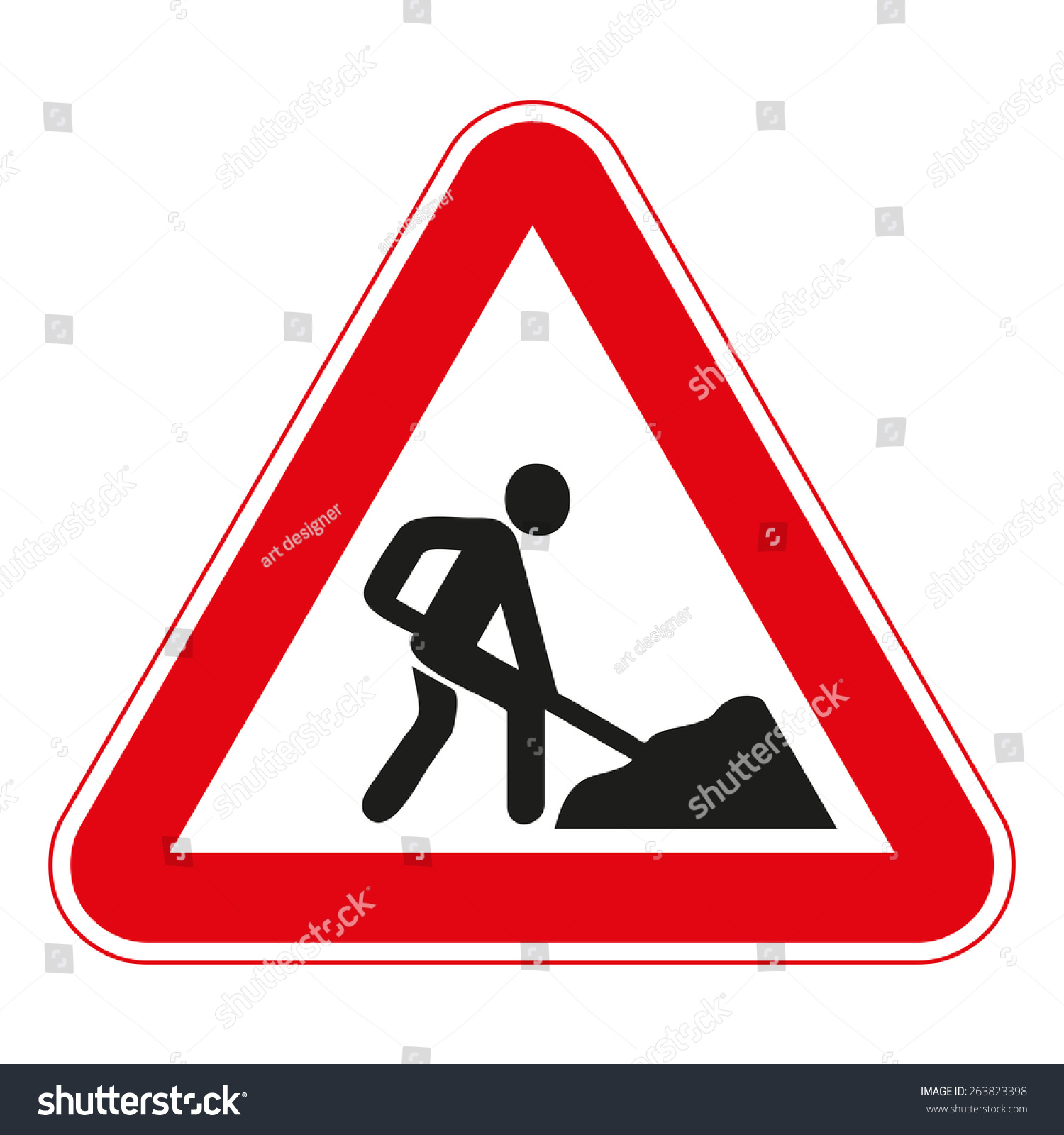 Warning Traffic Signs Stock Vector Royalty Free 263823398 Shutterstock 