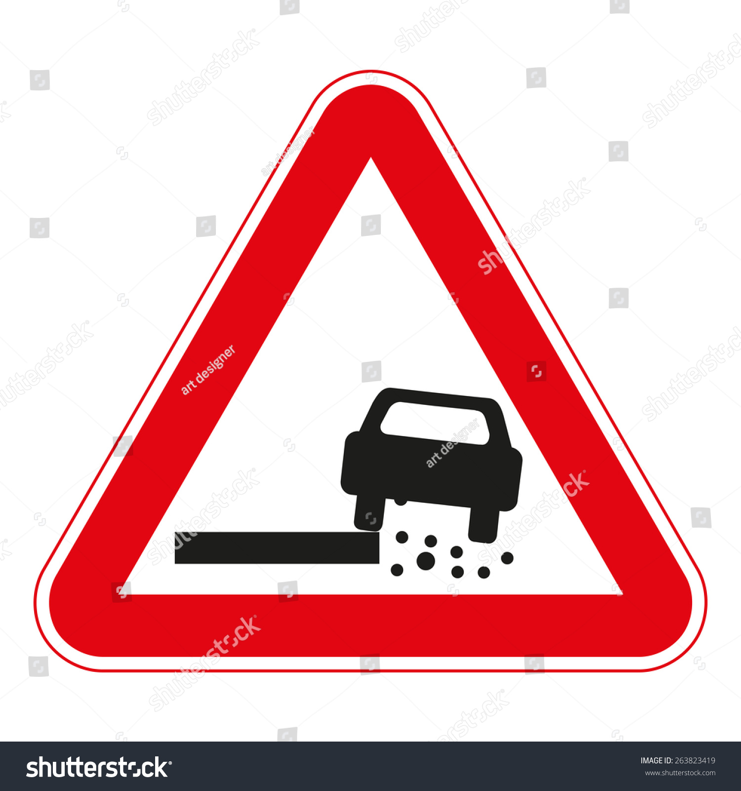 Warning Traffic Signs Stock Vector Royalty Free 263823419 Shutterstock 