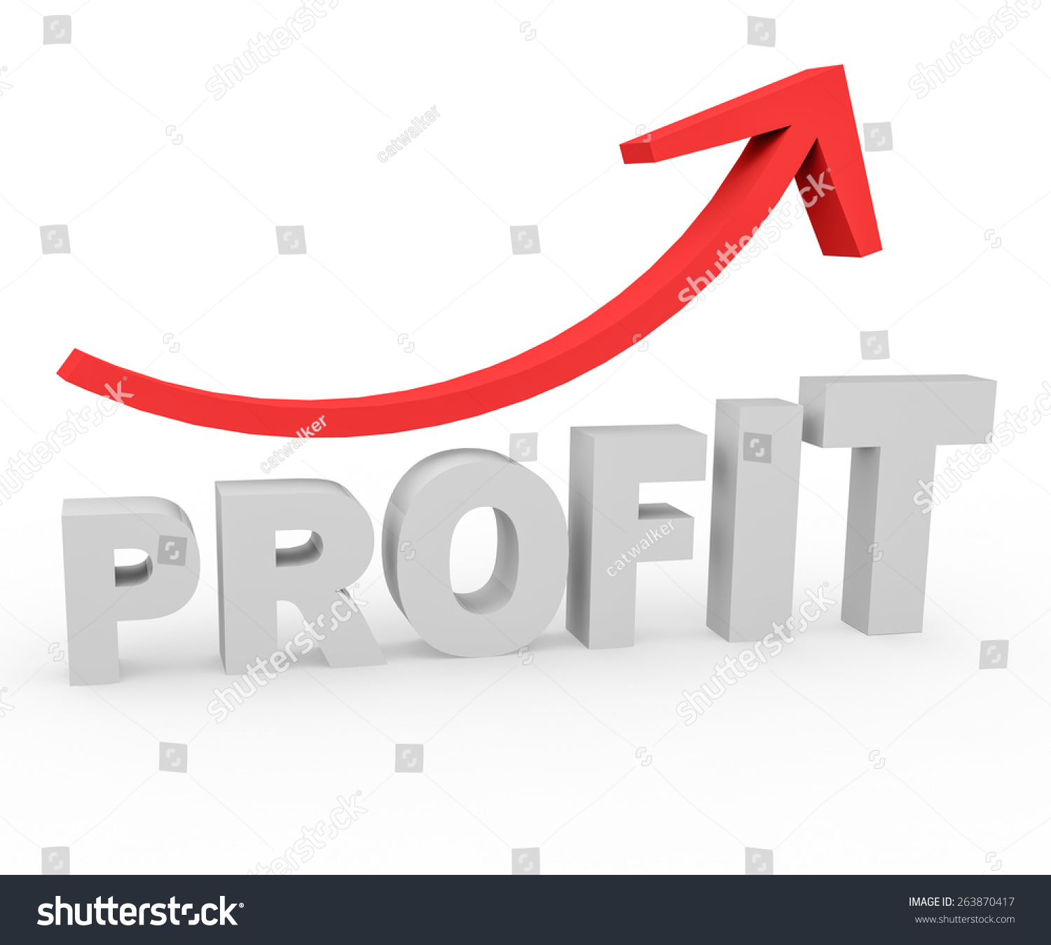 3d Render Success Concept Profit Word Stock Illustration 263870417 ...