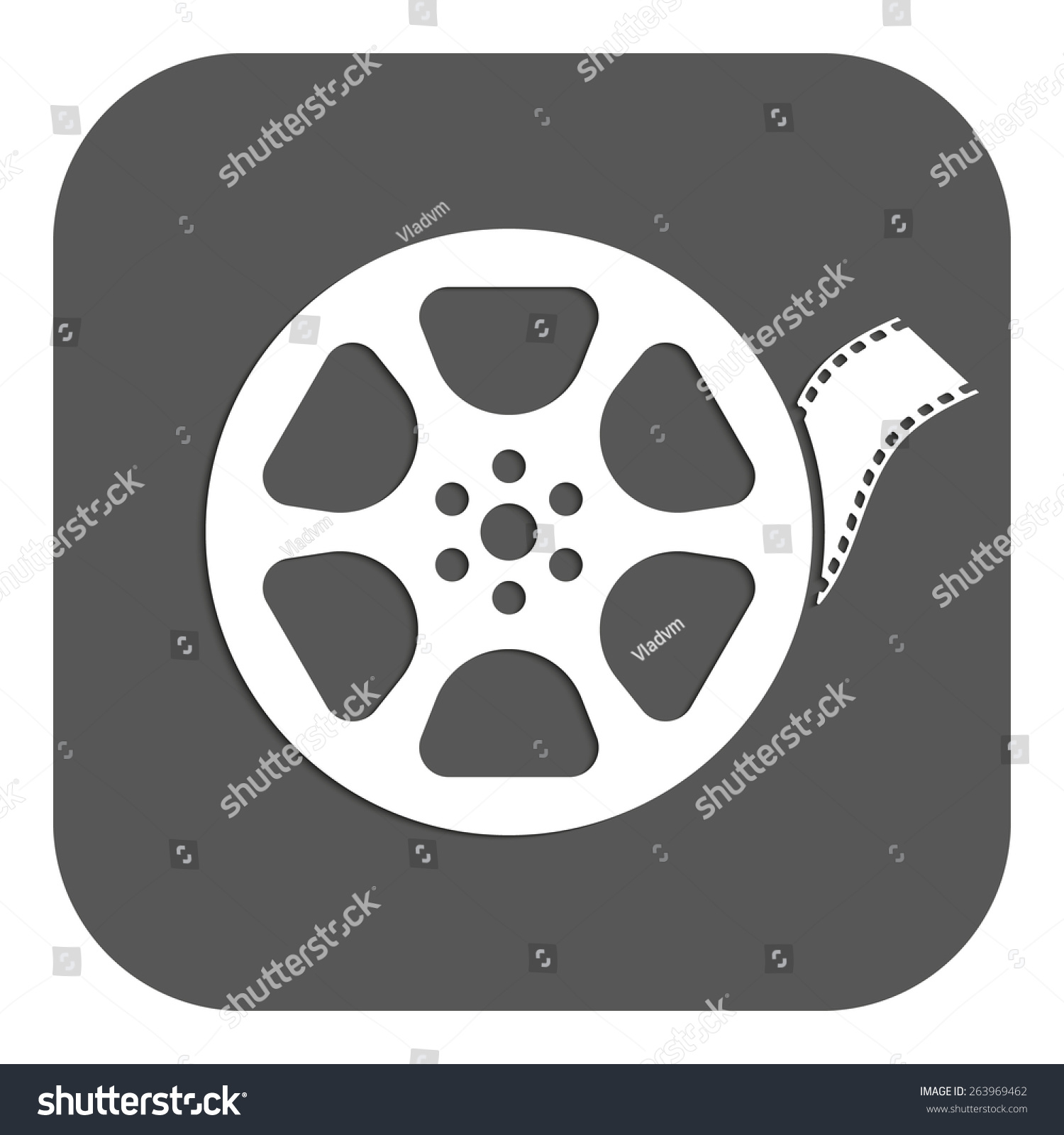 Video Icon Movie Symbol Flat Vector Stock Vector (royalty Free 