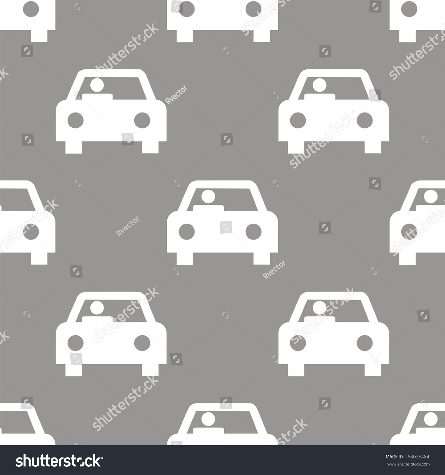 Car White Black Seamless Pattern Web Stock Vector (Royalty Free ...