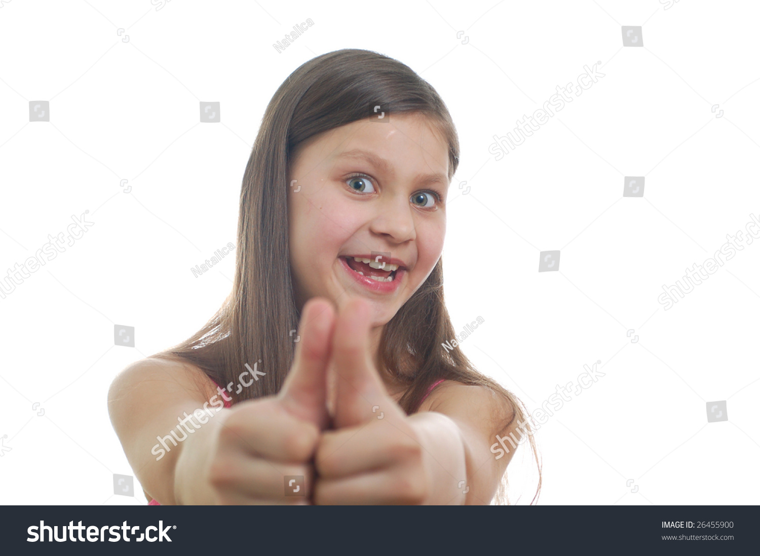 Portrait Happy Little Girl Stock Photo 26455900 | Shutterstock