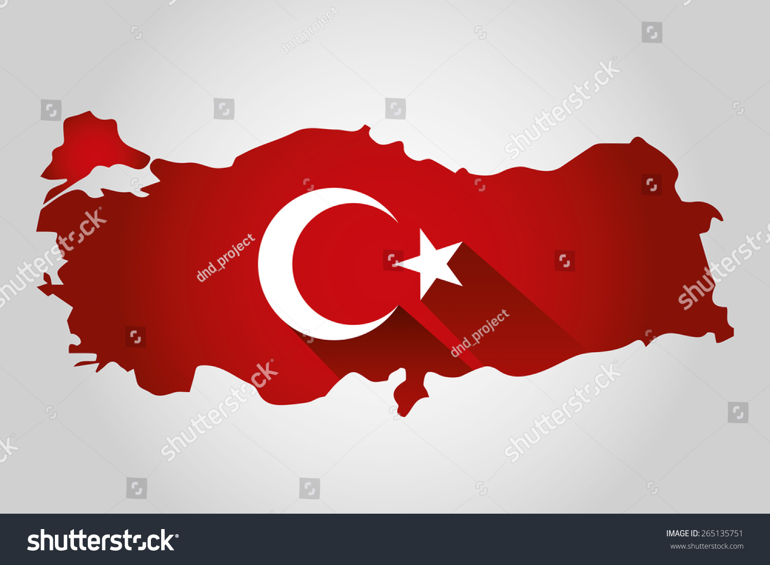 Vektor Stok Peta Turki Dan Simbol Bendera Nasional, (Tanpa Royalti) 265135751 | Shutterstock