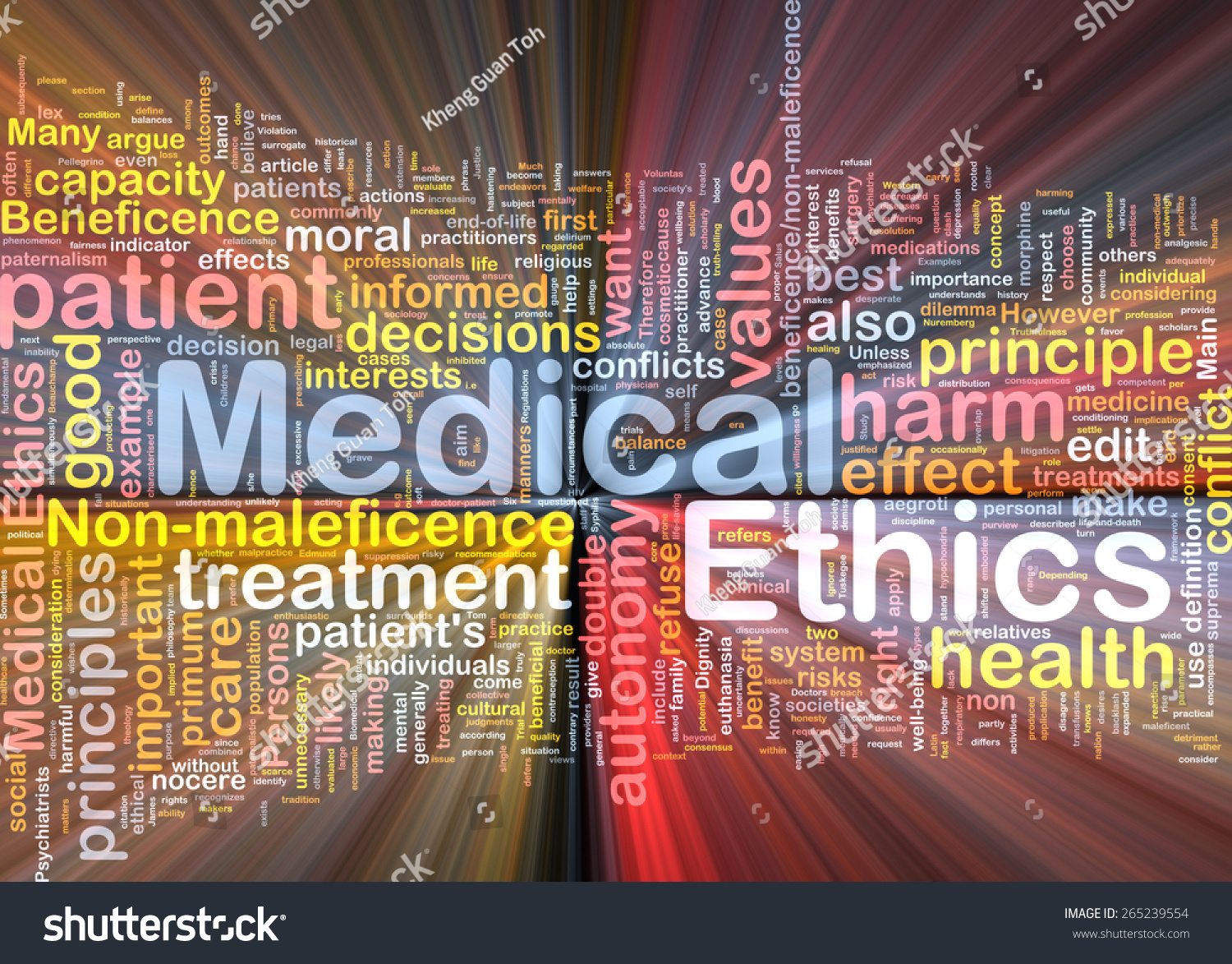 Background Concept Wordcloud Medical Ethics Glowing Stock Illustration ...