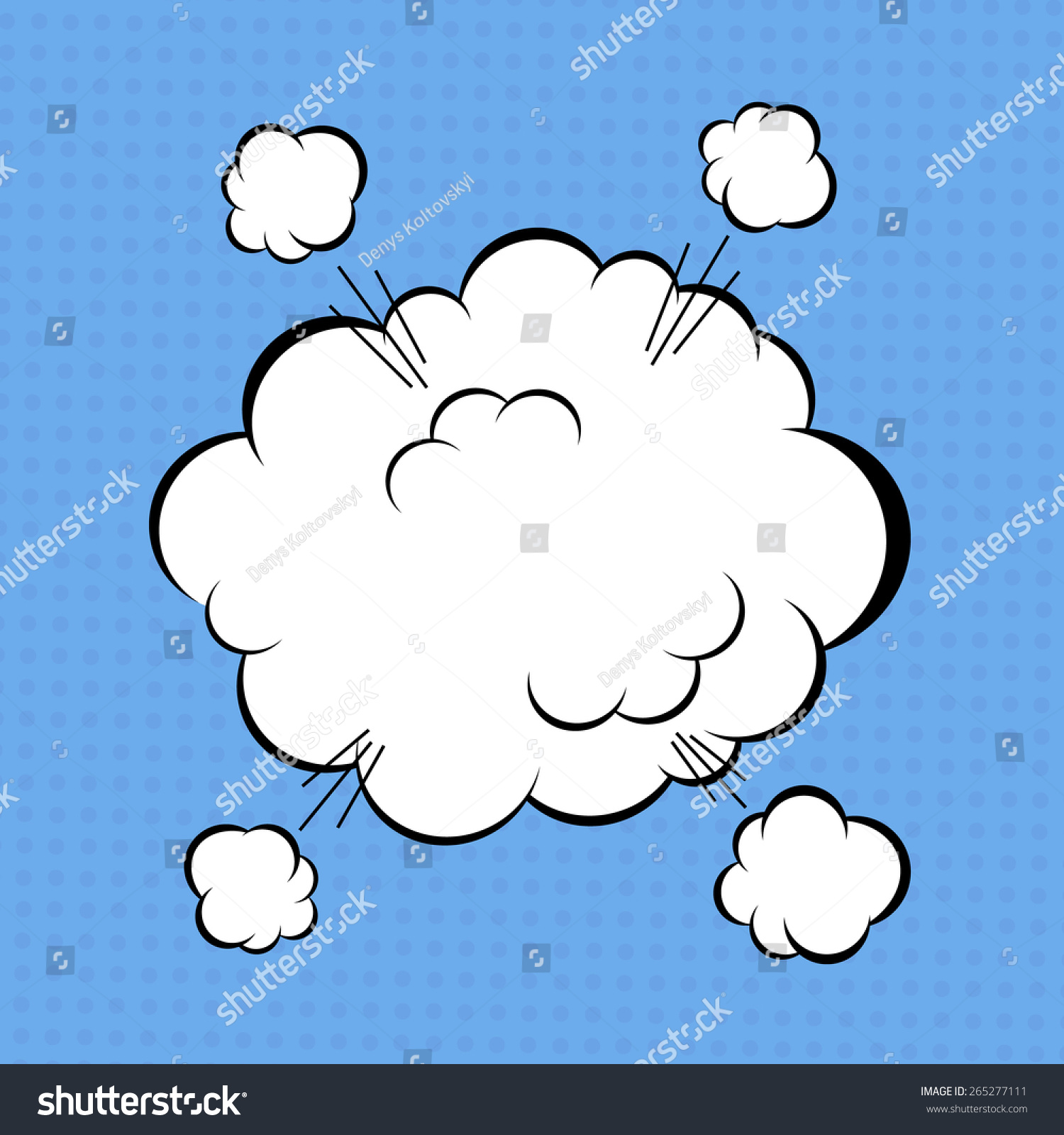 Comic Book Explosion Cloud Vector Illustration Stock Vector (Royalty ...