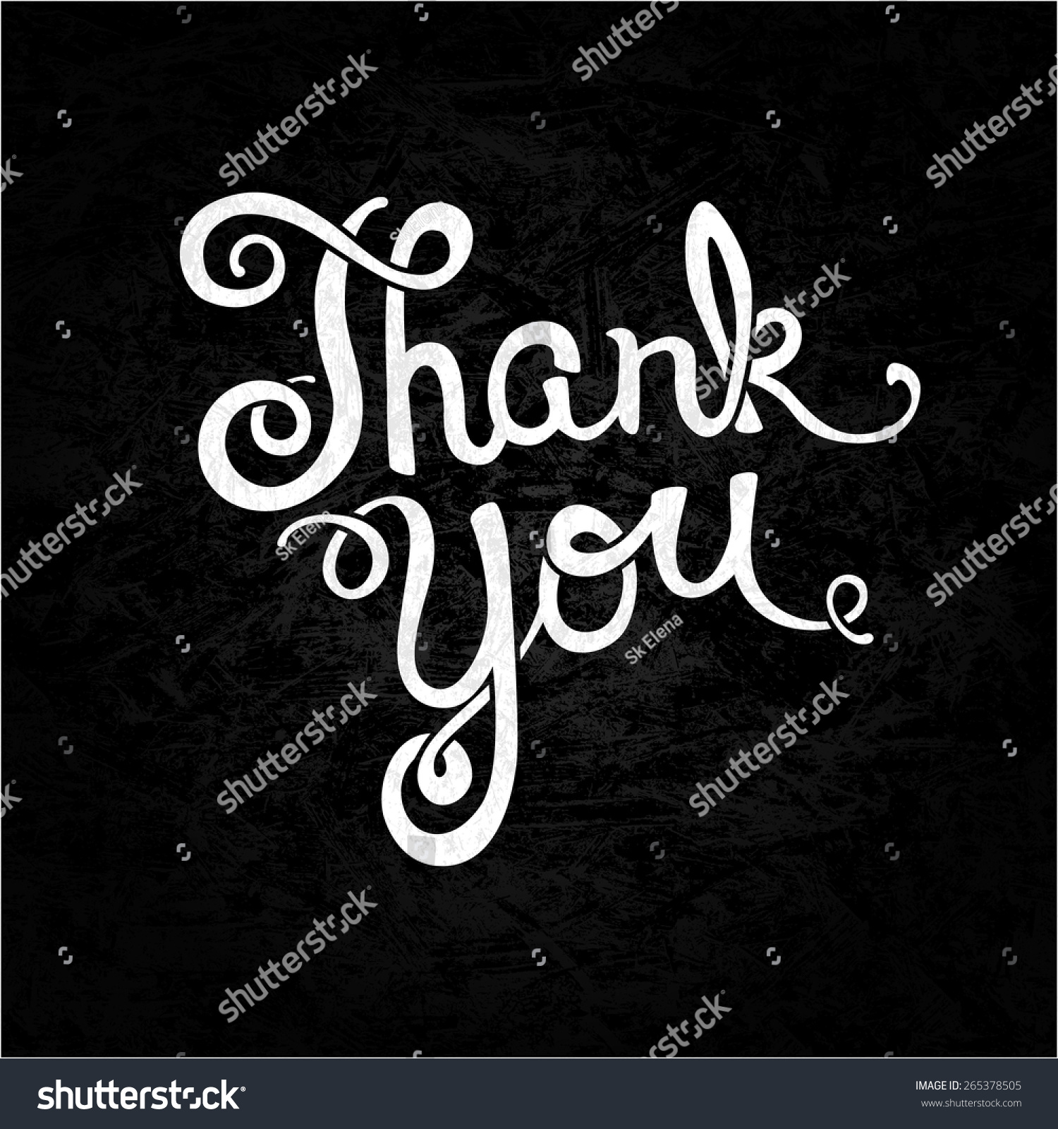 Thank You Hand Lettering Handmade Calligraphy Stock Vector (Royalty ...