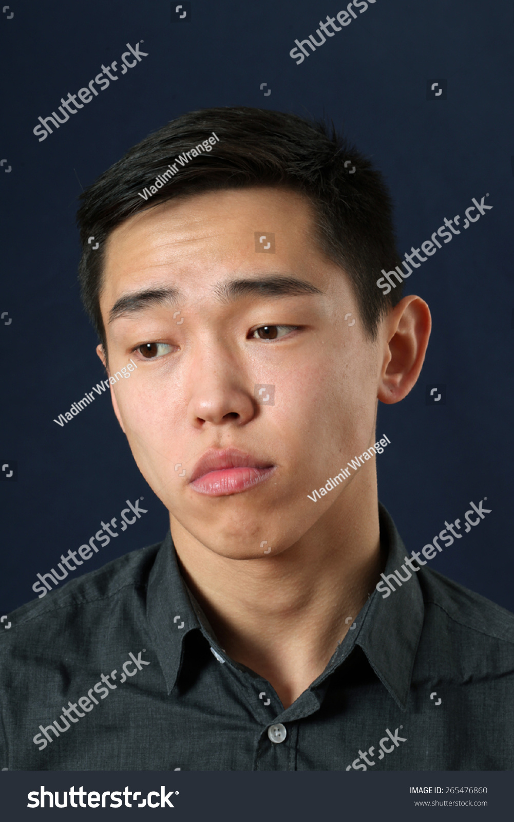 Romantic Young Asian Man Looking Down Stock Photo 265476860 | Shutterstock