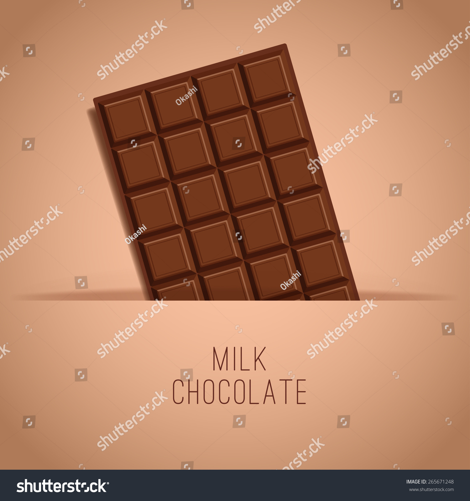 Milk Chocolate Bar Vector Illustration Stock Vector Royalty Free Shutterstock