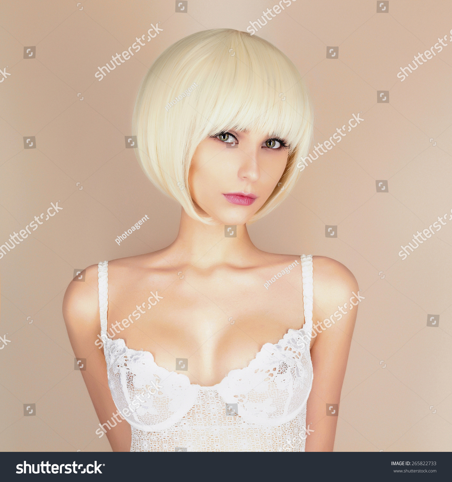 Bob Hairstyle Erotic Stock Photo picture