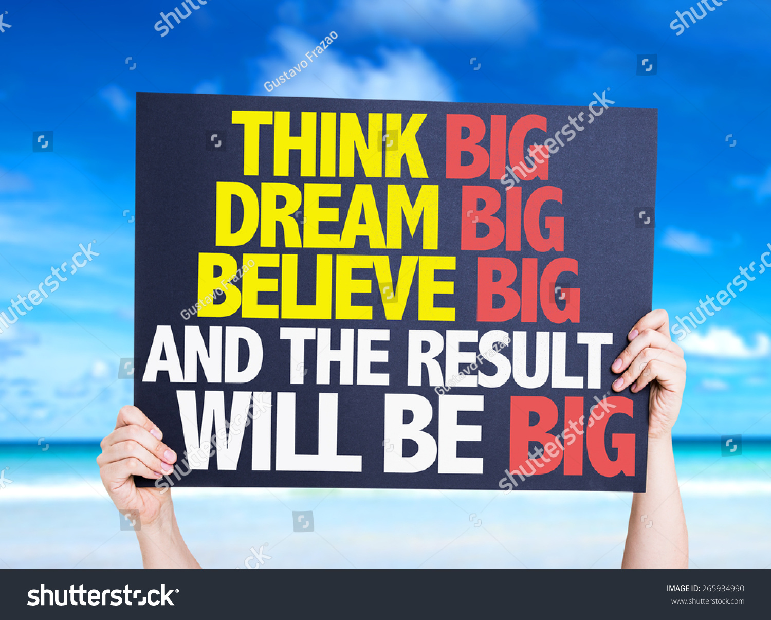 Think Big Dream Big Believe Big Stock Photo 265934990 | Shutterstock