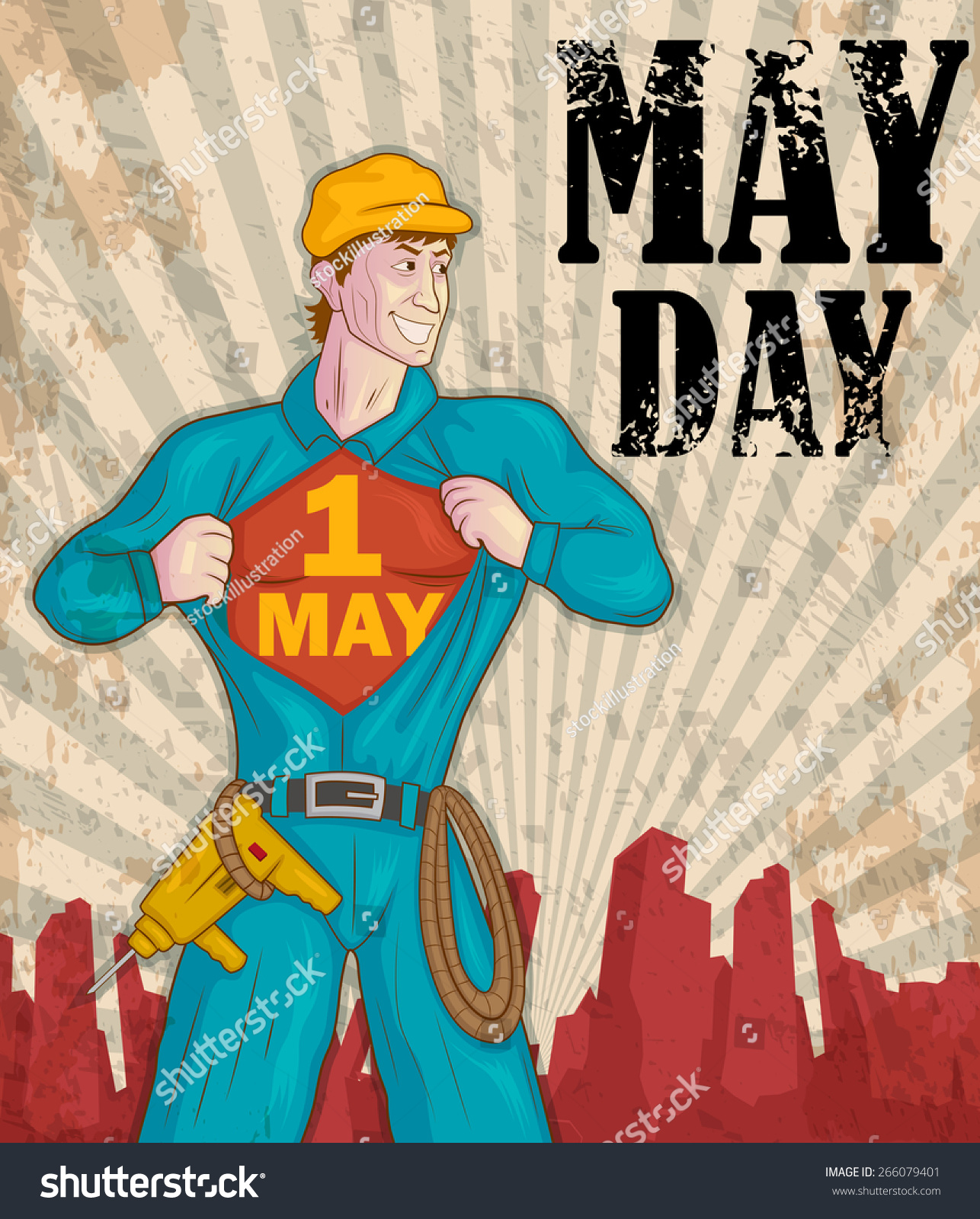 Happy May Day Celebration Vector Stock Vector (Royalty Free) 266079401