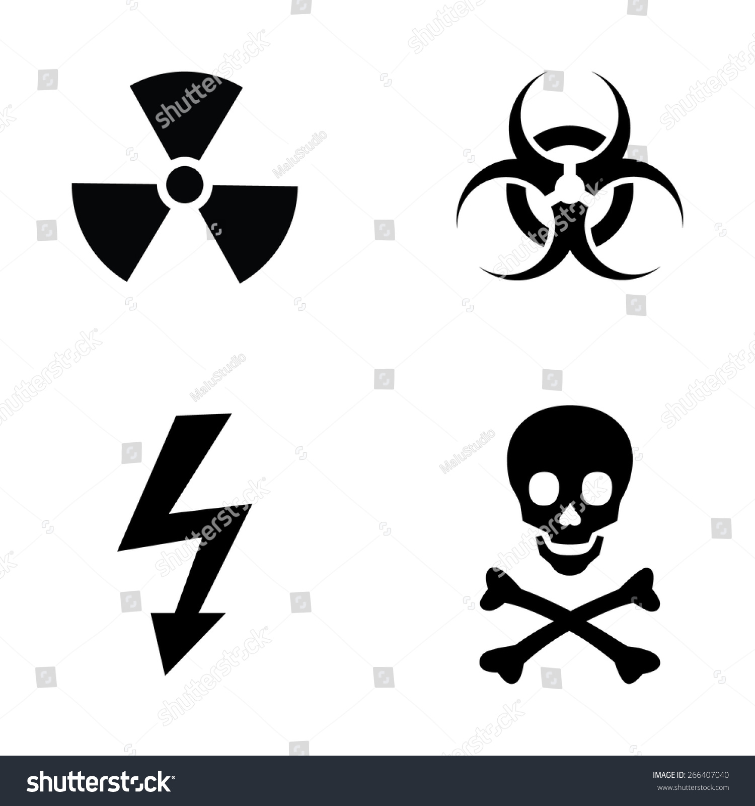 Маленькие знаки радиации для тату