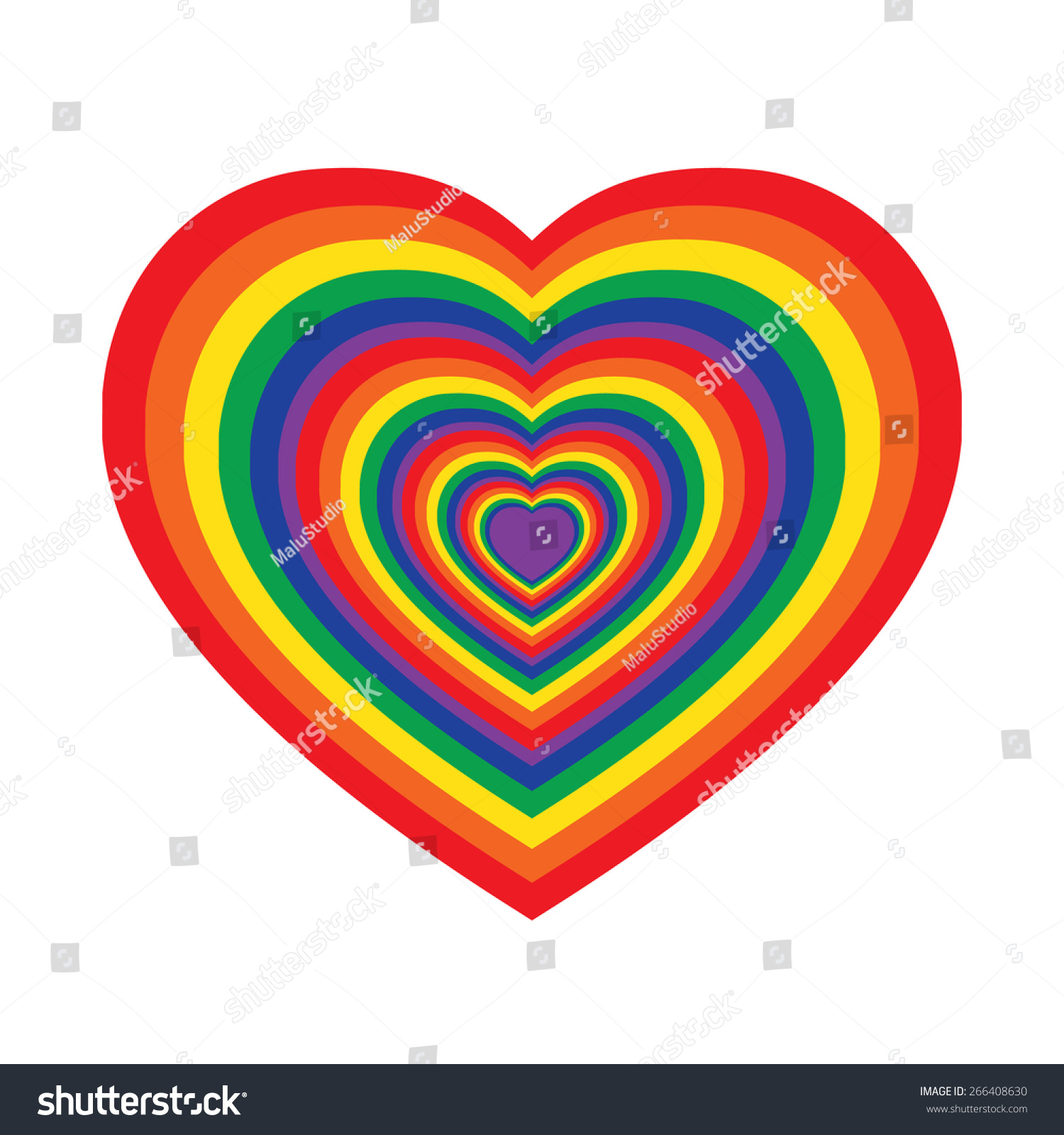 Vector Illustration Paper Hearts Lgbt Color Stock Vector Royalty Free 266408630 Shutterstock