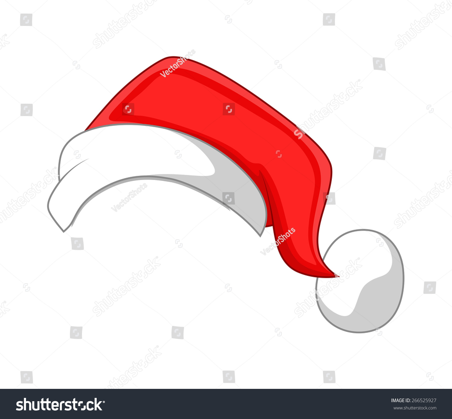 Santa Claus Cap Vector Stock Vector (Royalty Free) 266525927 | Shutterstock