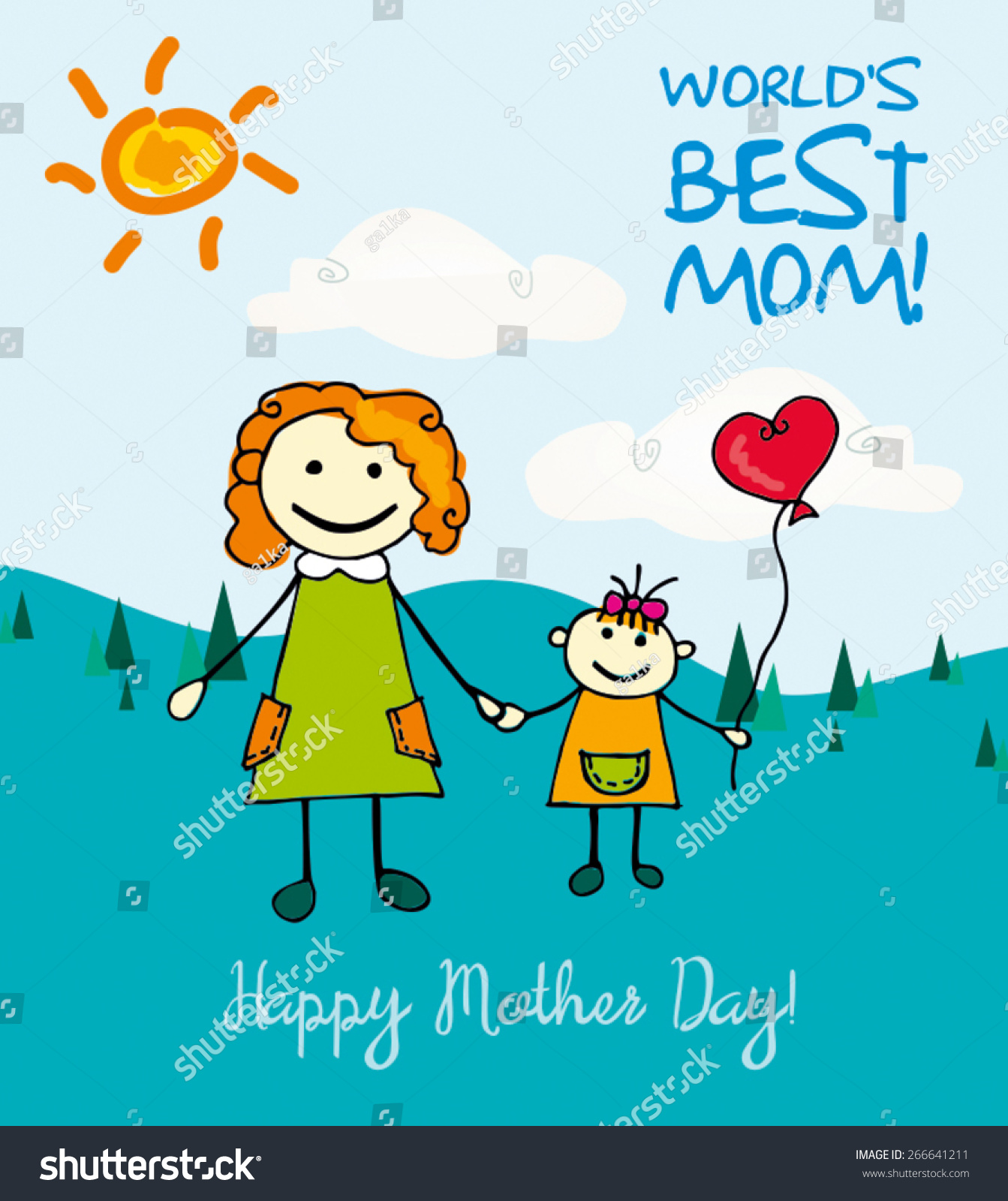 Find Mothers Day Cartoon Card stock images in HD and millions of other roya...