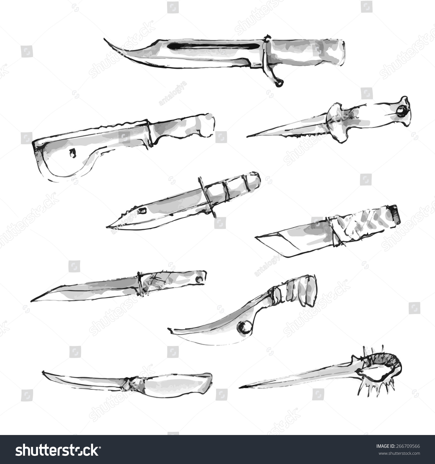 Рисунки разных ножей