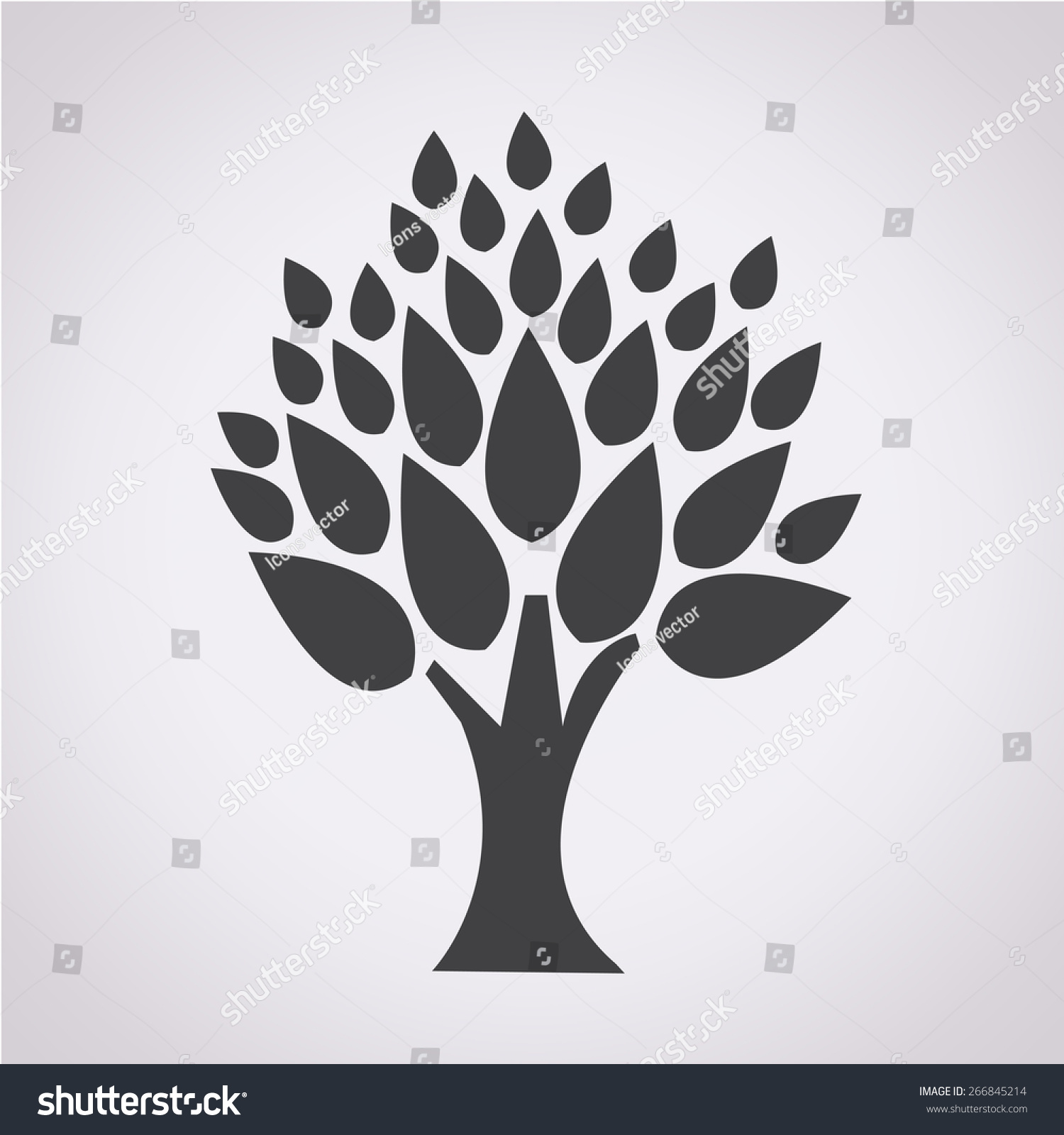 Tree Symbol Icon Stock Vector (Royalty Free) 266845214 | Shutterstock