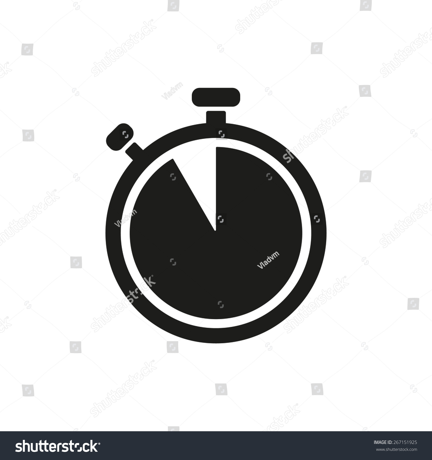 Stopwatch Icon Countdown Symbol Flat Vector Stock Vector (Royalty Free ...