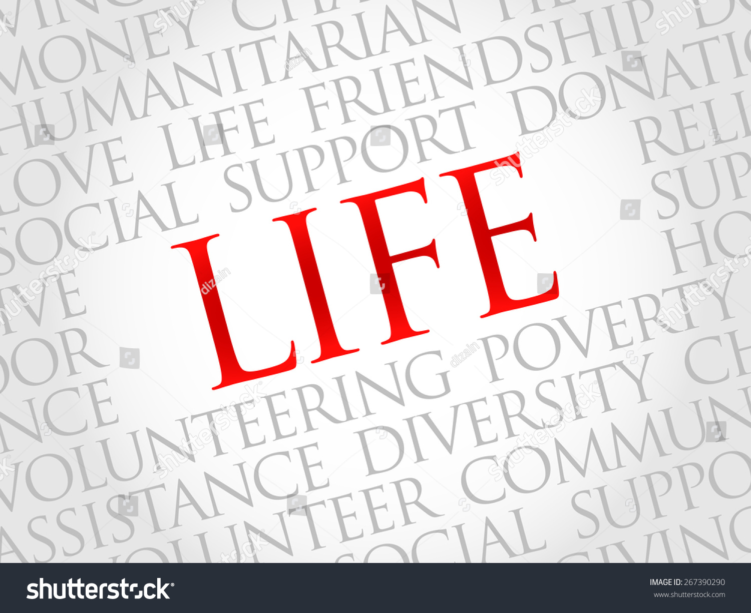 Life Word Cloud Concept Stock Vector (Royalty Free) 267390290 ...