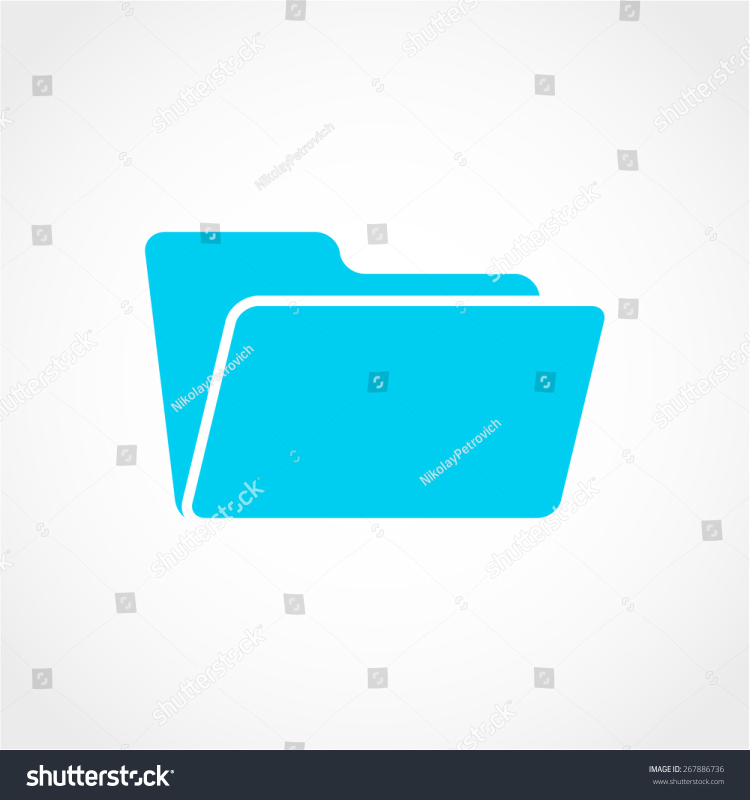 Folder Icon Isolated On White Background Stock Vector (Royalty Free ...