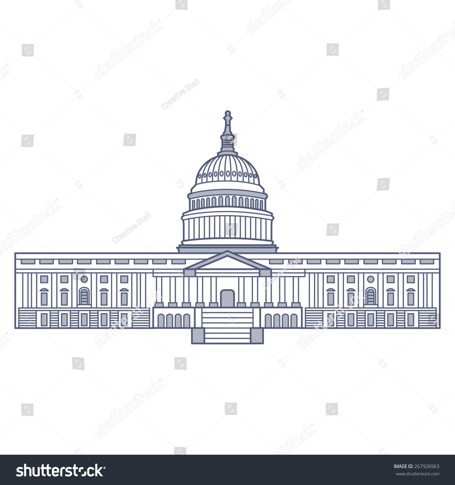 Capitol Building Illustration Vector Stock Vector (Royalty Free ...