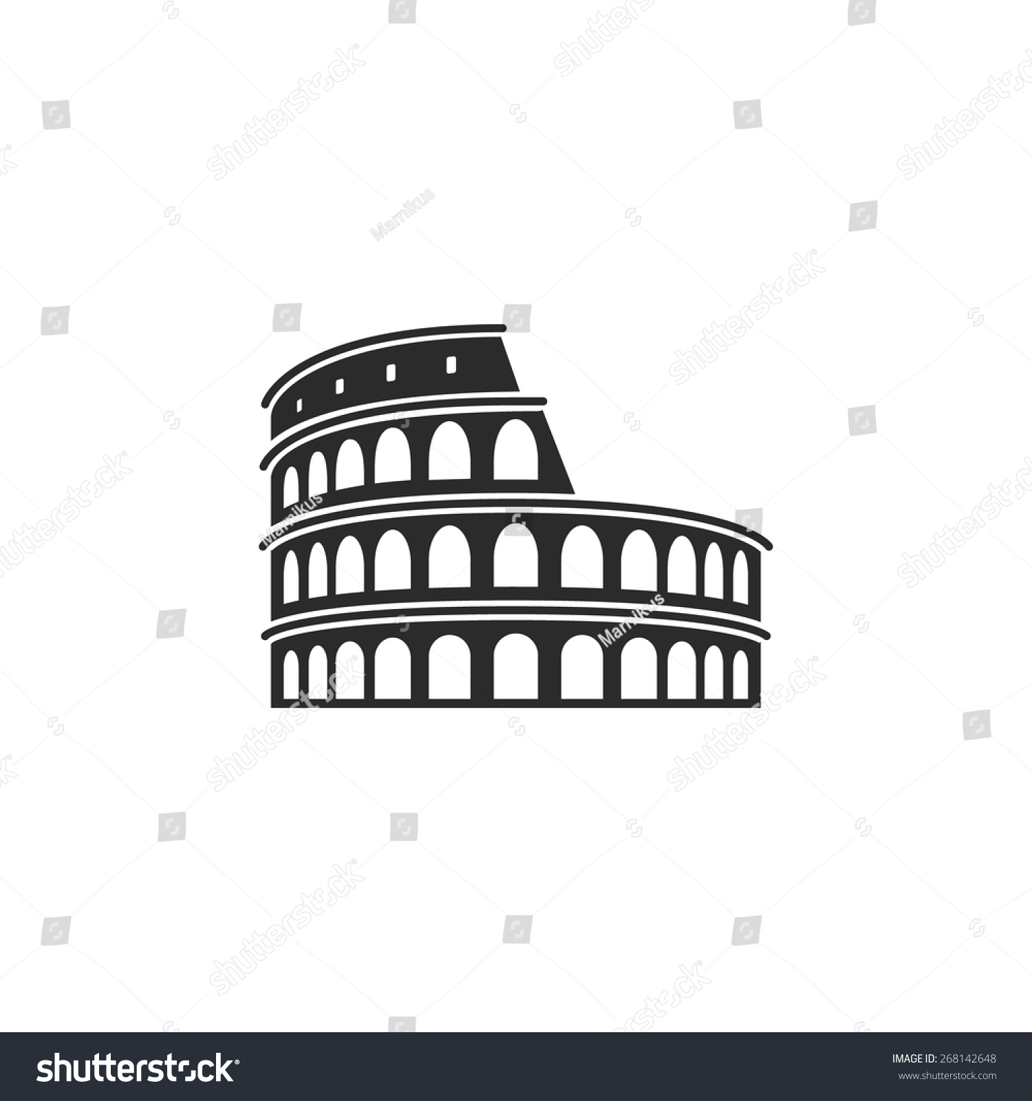 Силуэт Колизея в Риме