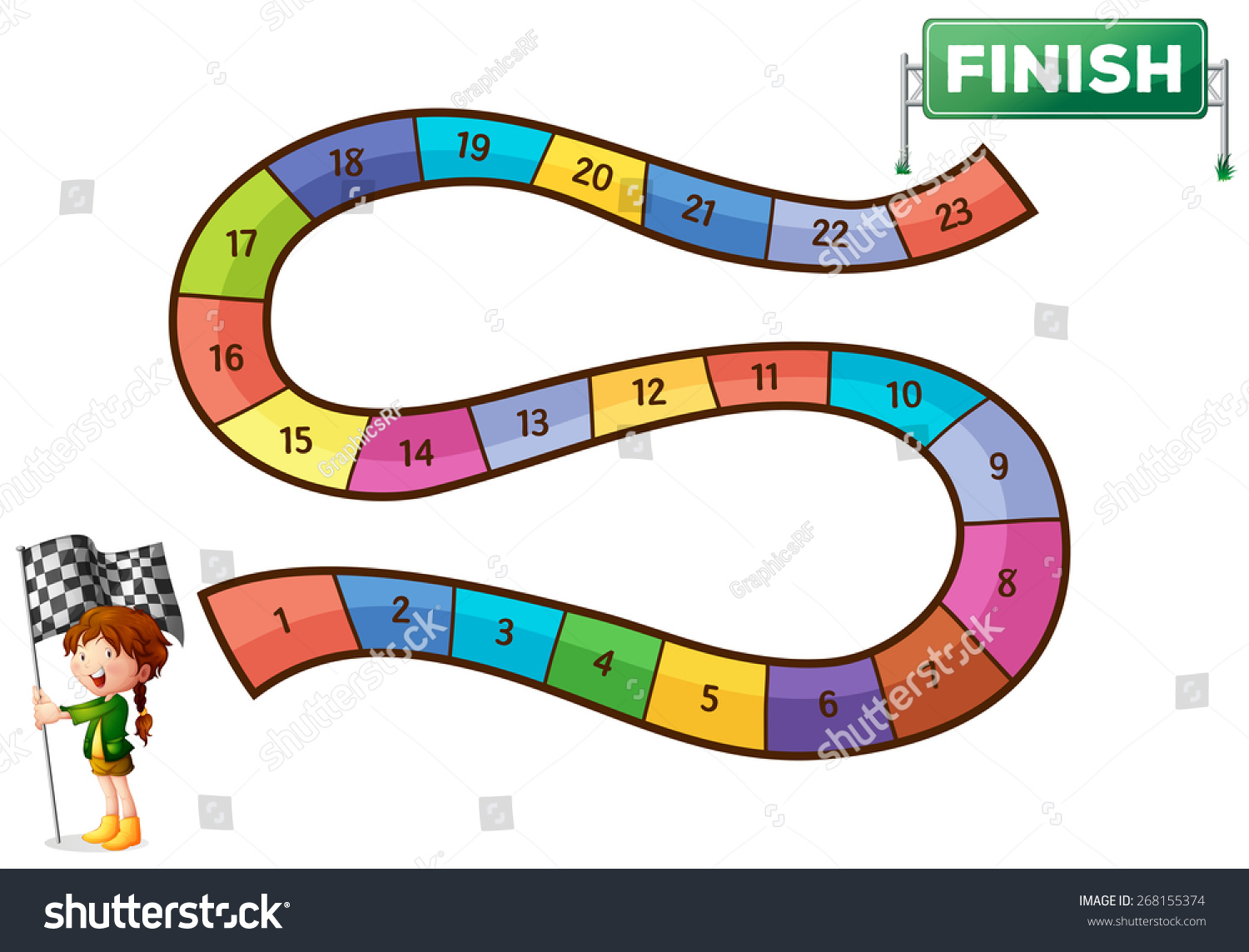 Game Template Start Finish Line Stock Vector (Royalty Free) 268155374 ...