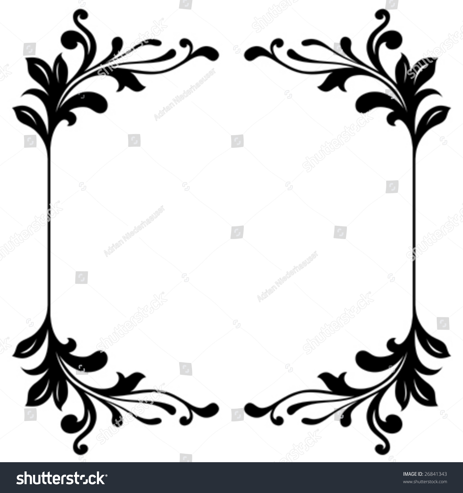 Ornamental Border Design Element Copy Space Stock Vector (Royalty Free ...