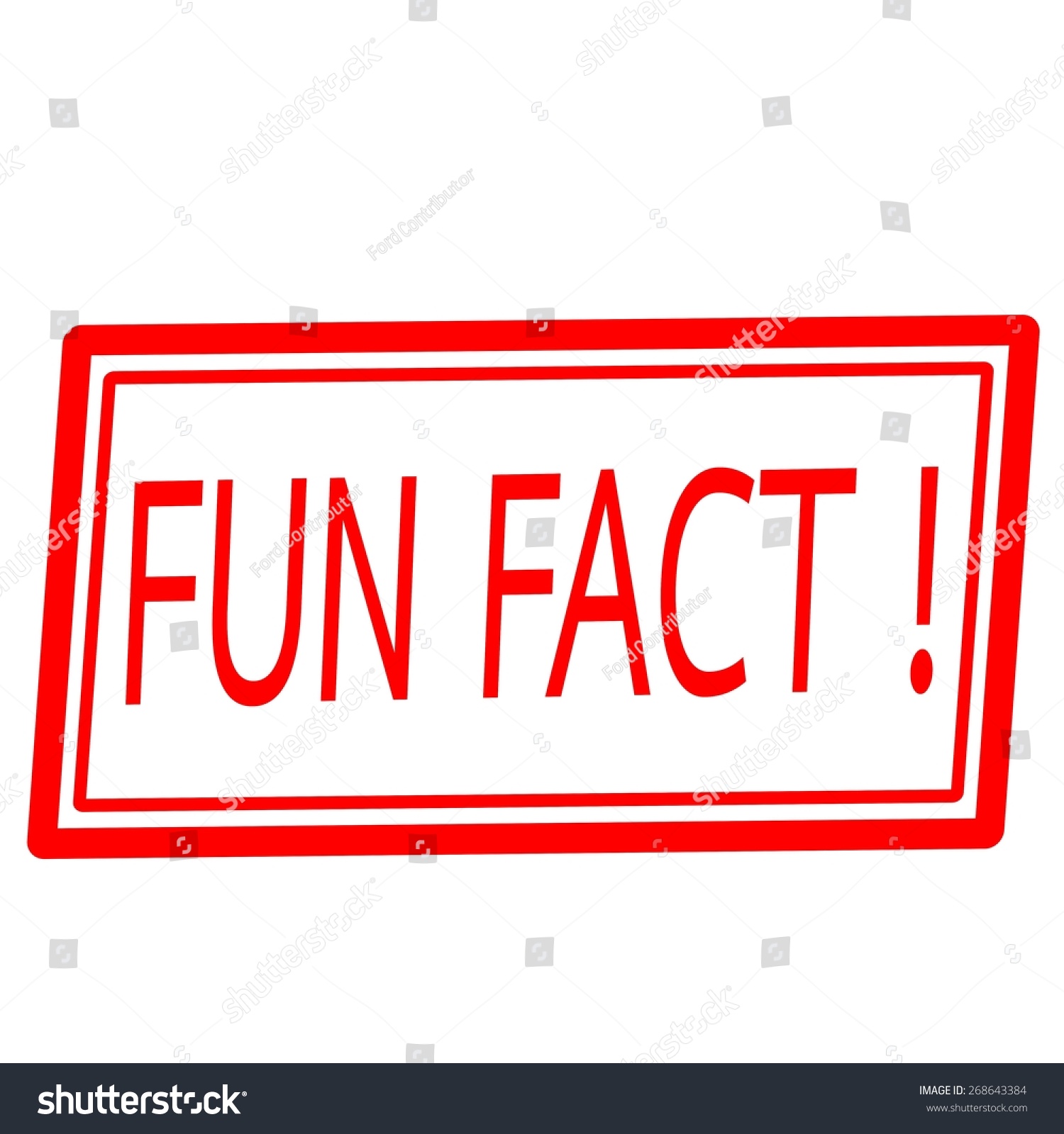 Fun Fact Red Stamp Text On Stock Illustration 268643384 | Shutterstock