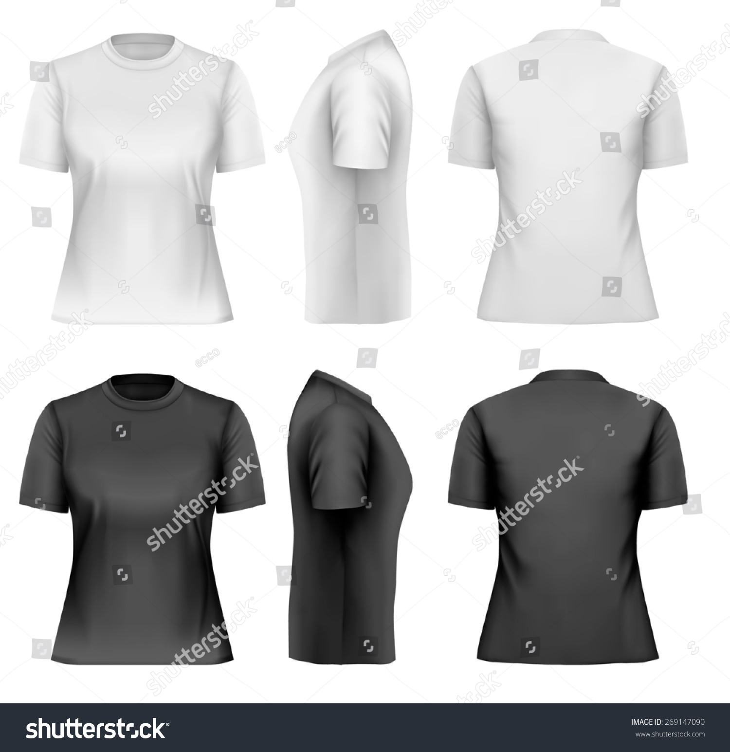 Female Tshirts Sample Text Space Stock Illustration 269147090 ...