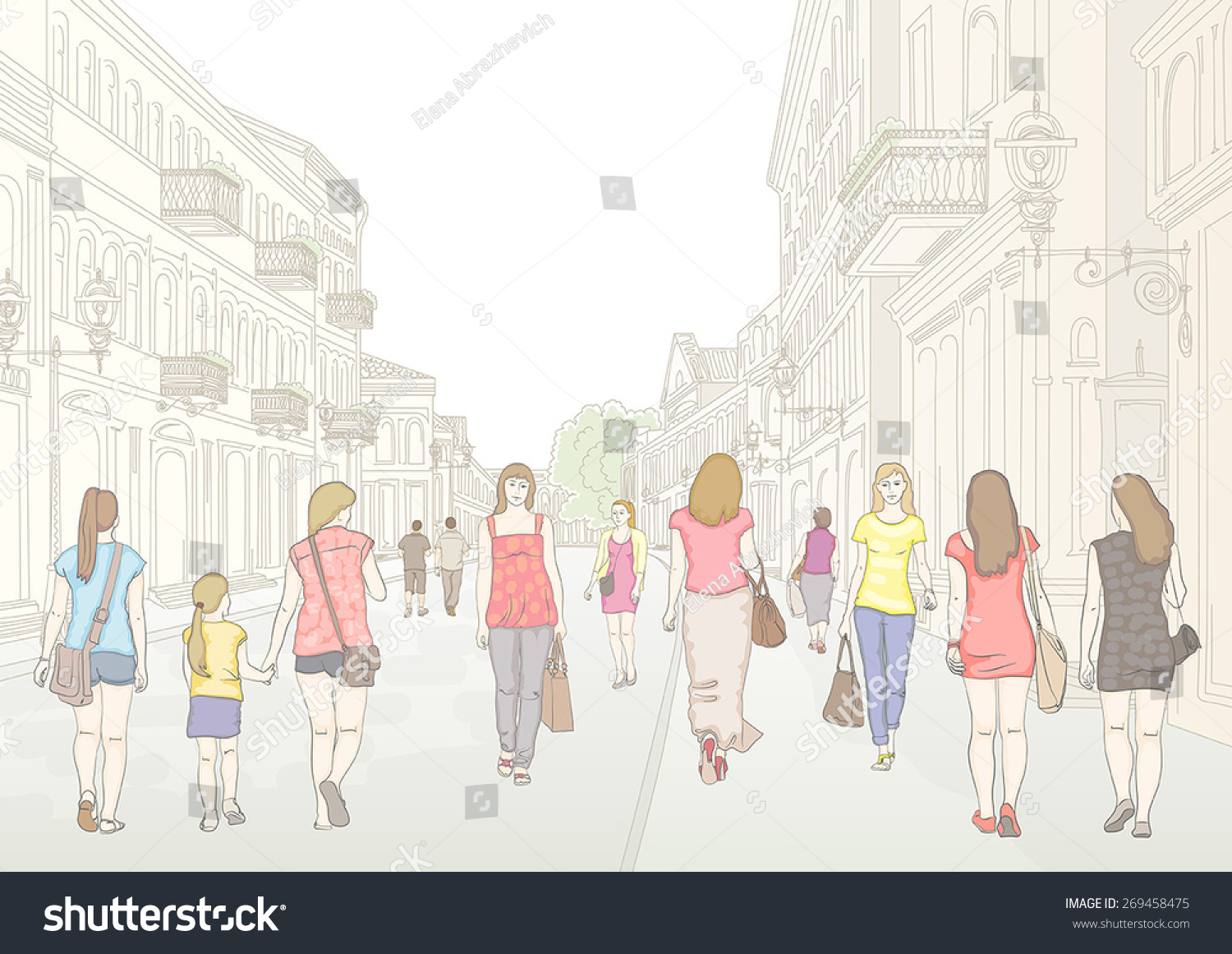 Изображение улицы с людьми