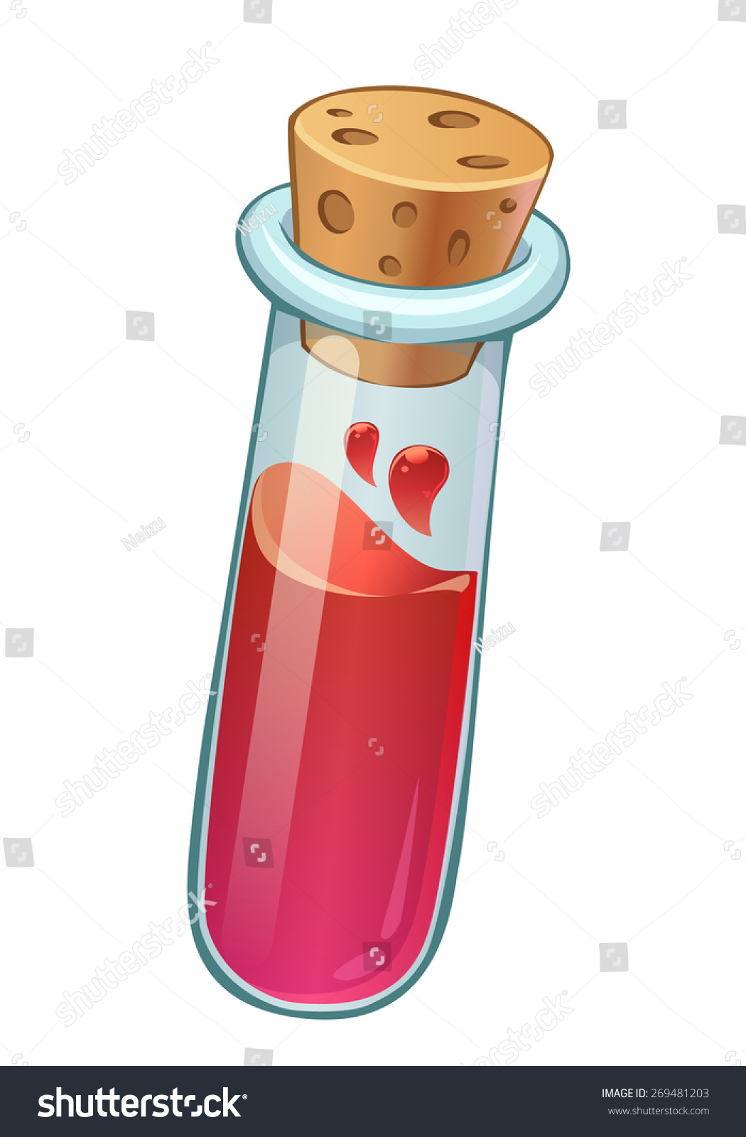 Cartoon Illustration Closed Test Tube Blood Stock Vector (Royalty Free ...