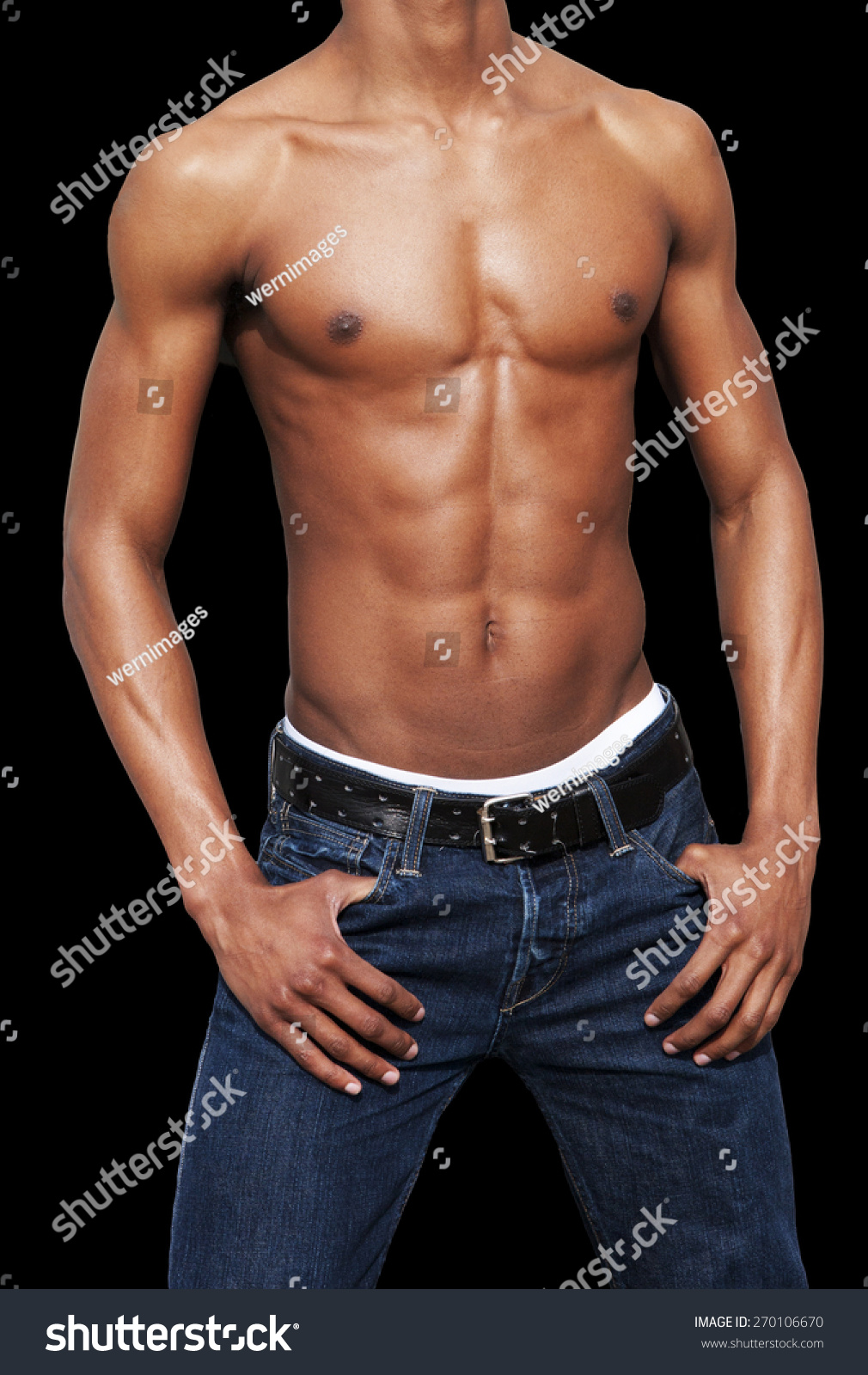 African American Man Naked Torso On Stock Photo Shutterstock