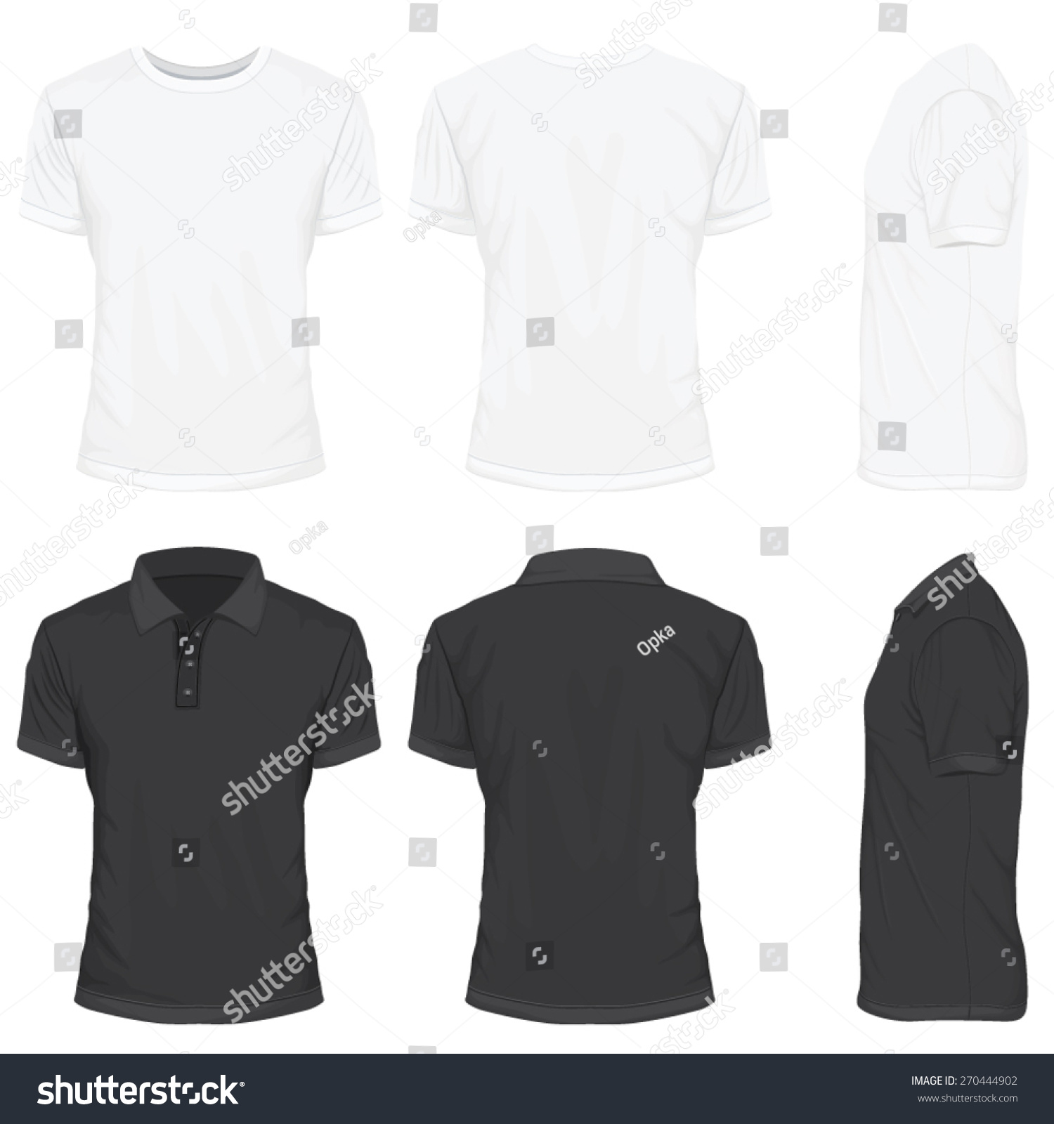 Tshirt White Black Color Stock Vector (Royalty Free) 270444902 ...