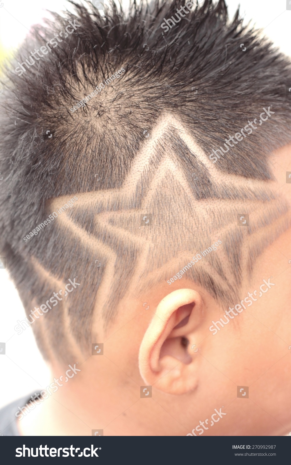 Звезда на голове стрижка детская
