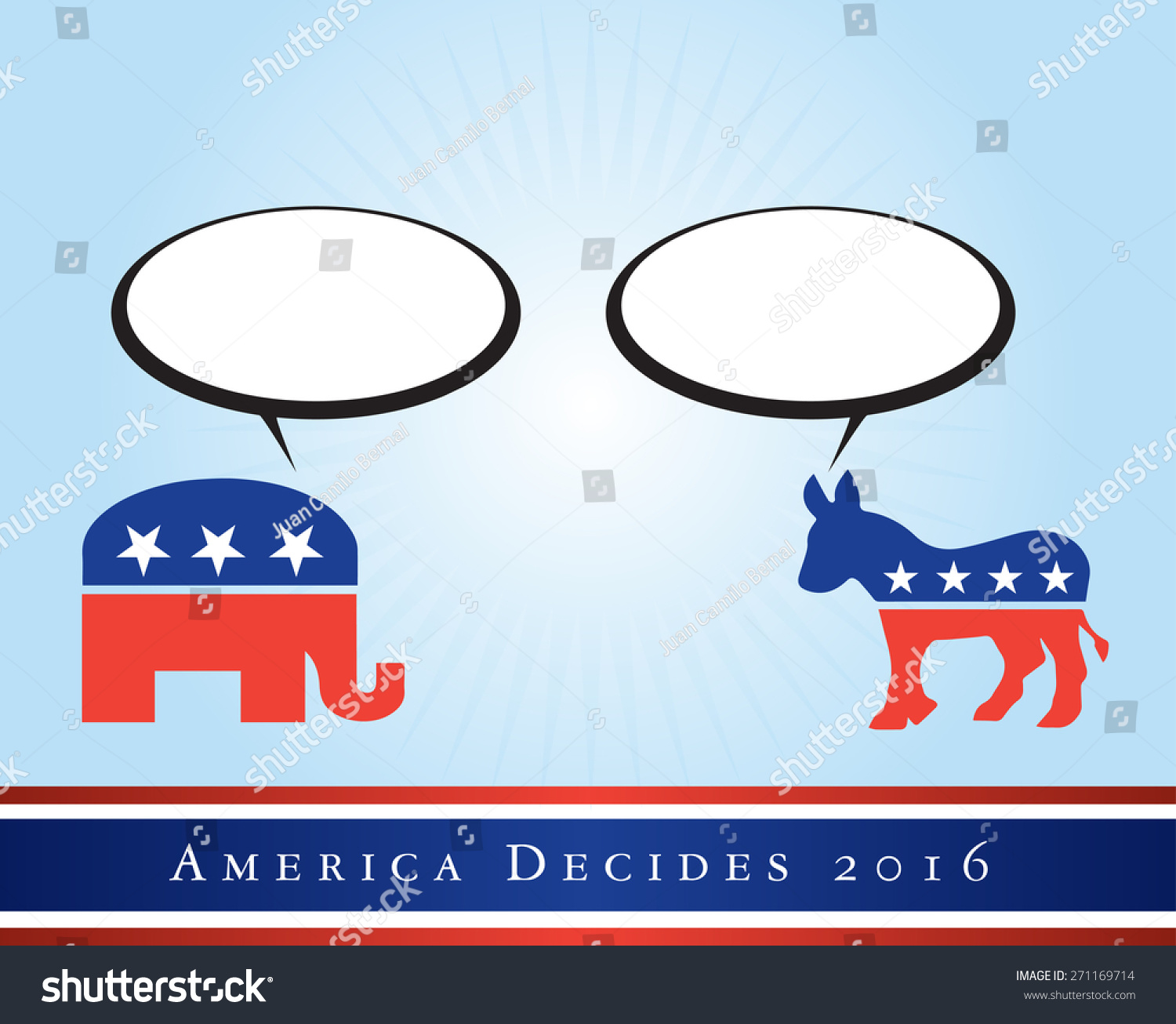 2016 Usa Presidential Election Poster Sticker Stock Vector (Royalty ...