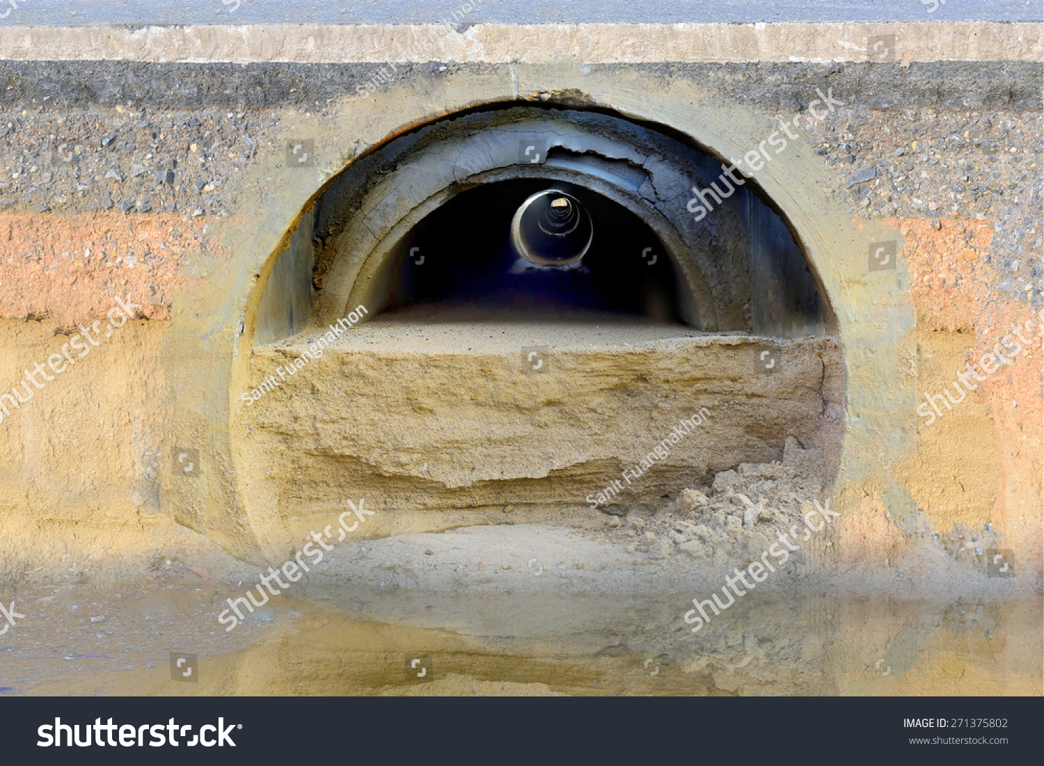 Cross Section Drain Closed Drains Clogged Stock Photo 271375802 ...