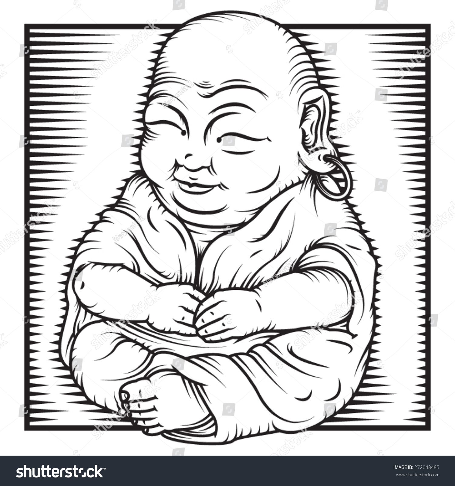Будда рисунок для детей