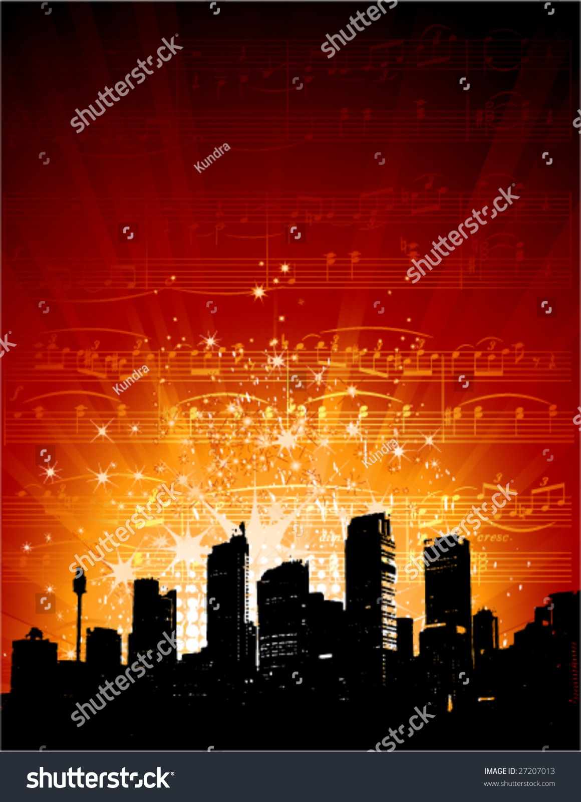 City Lights Vector Illustration Stock Vector Royalty Free 27207013