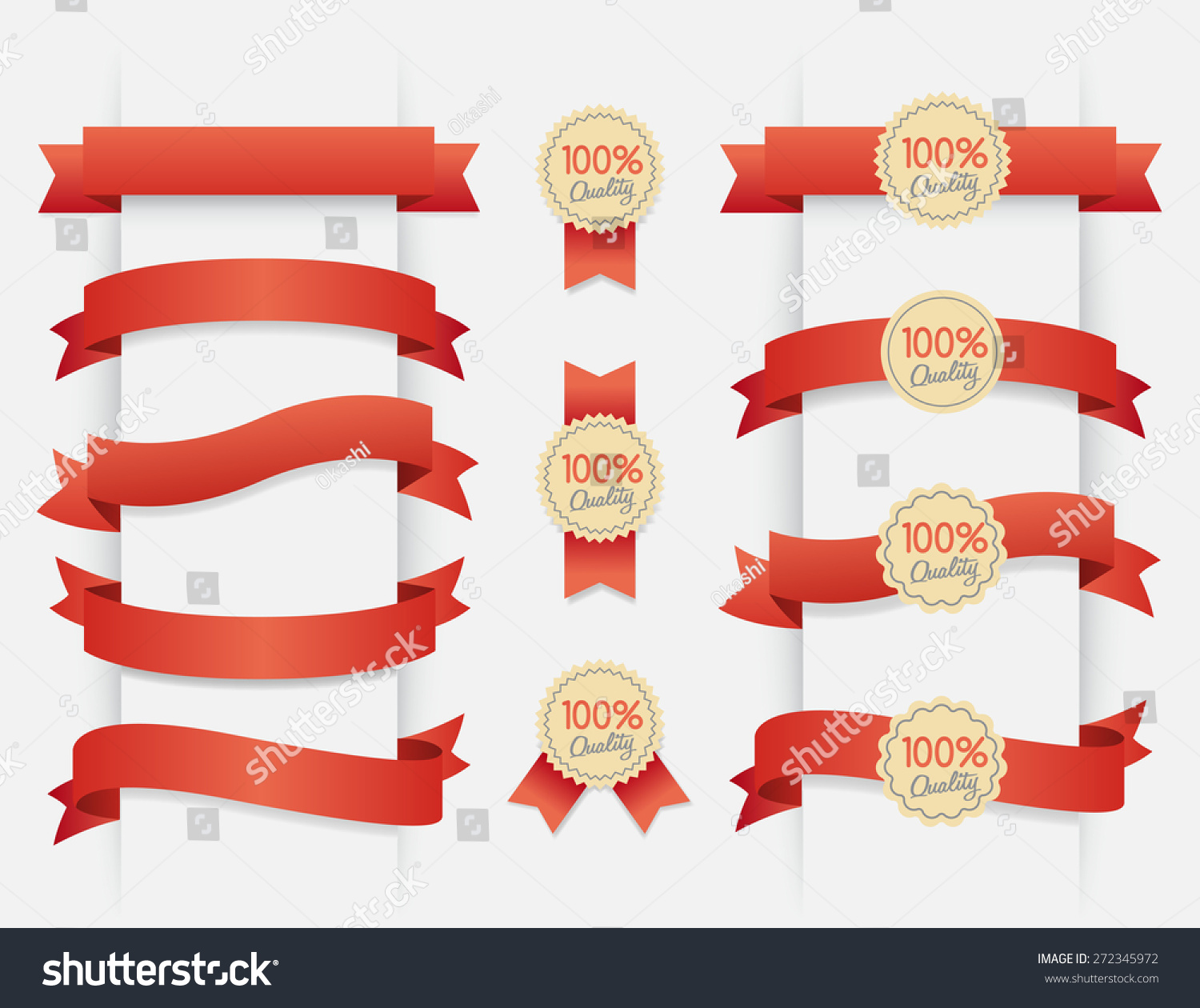 Ribbon Set Vector Illustration Stock Vector Royalty Free 272345972 Shutterstock 7892