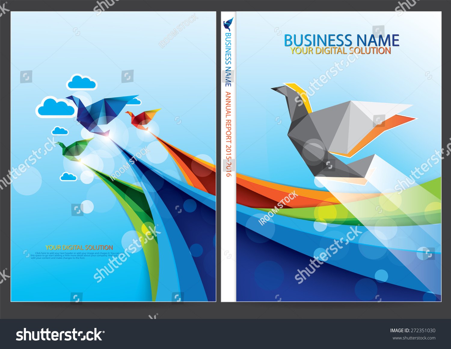 annual report cover design vector free download