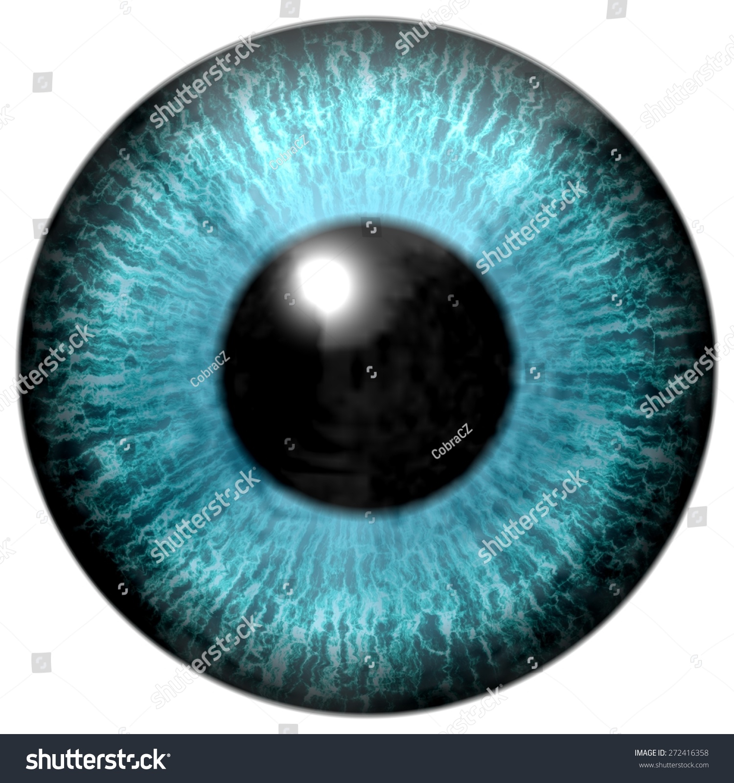 Detail Eye Light Blue Colored Iris Stock Illustration 272416358 ...