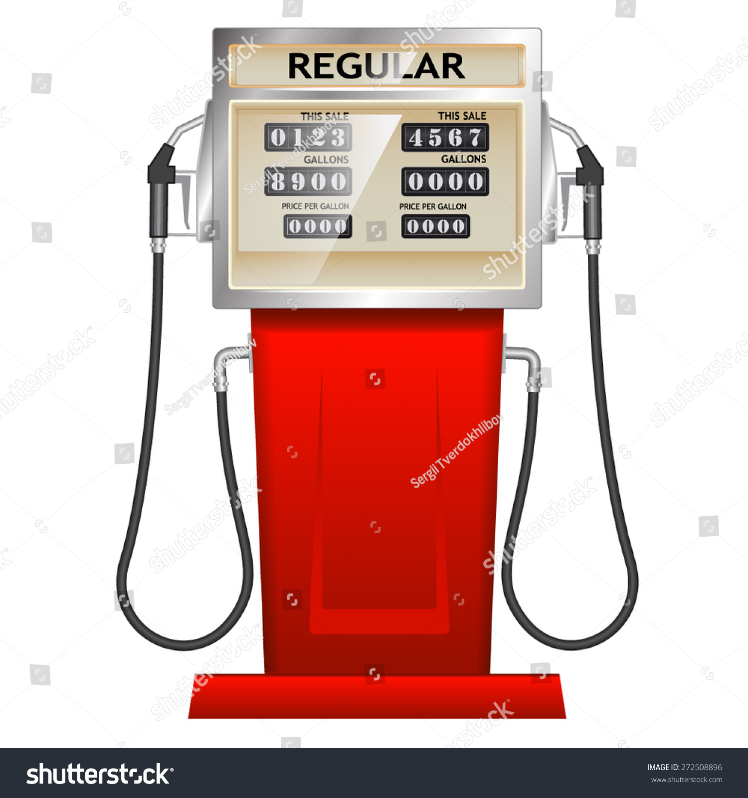 Red Petrol Station Usa Stock Vector (Royalty Free) 272508896 | Shutterstock