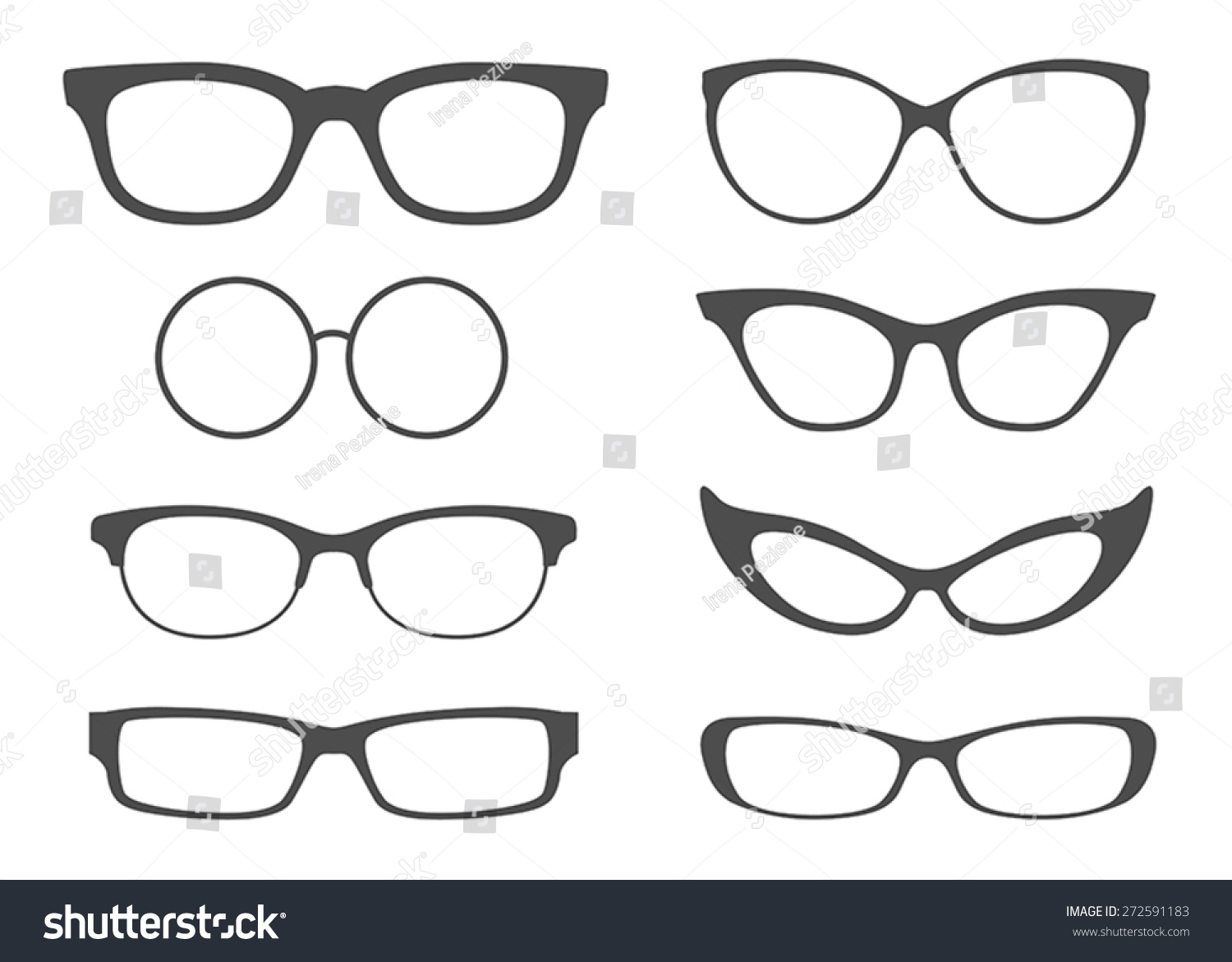 Vector Glasses Set Stock Vector (Royalty Free) 272591183 | Shutterstock