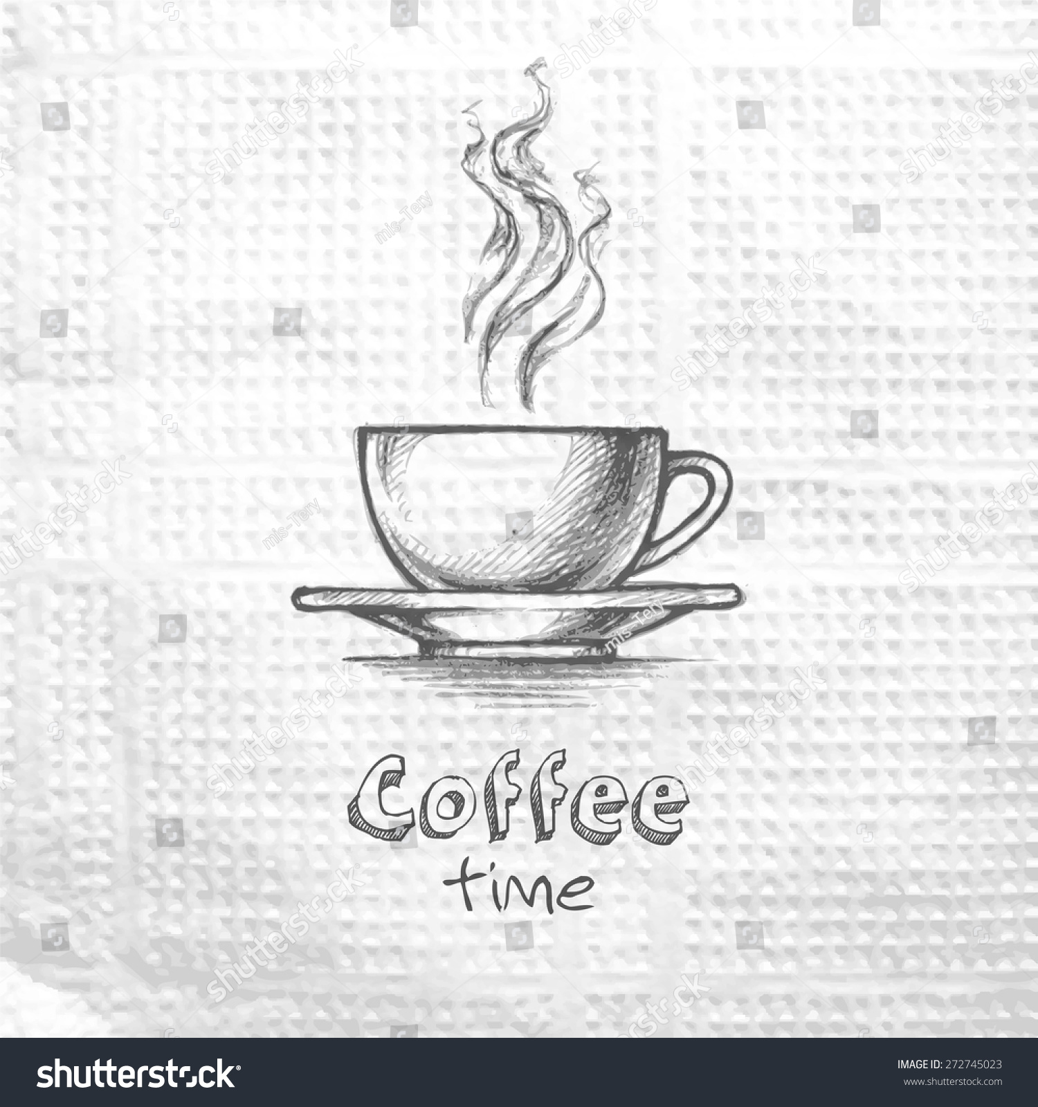 Рисунок для скетчбука легкие кофе