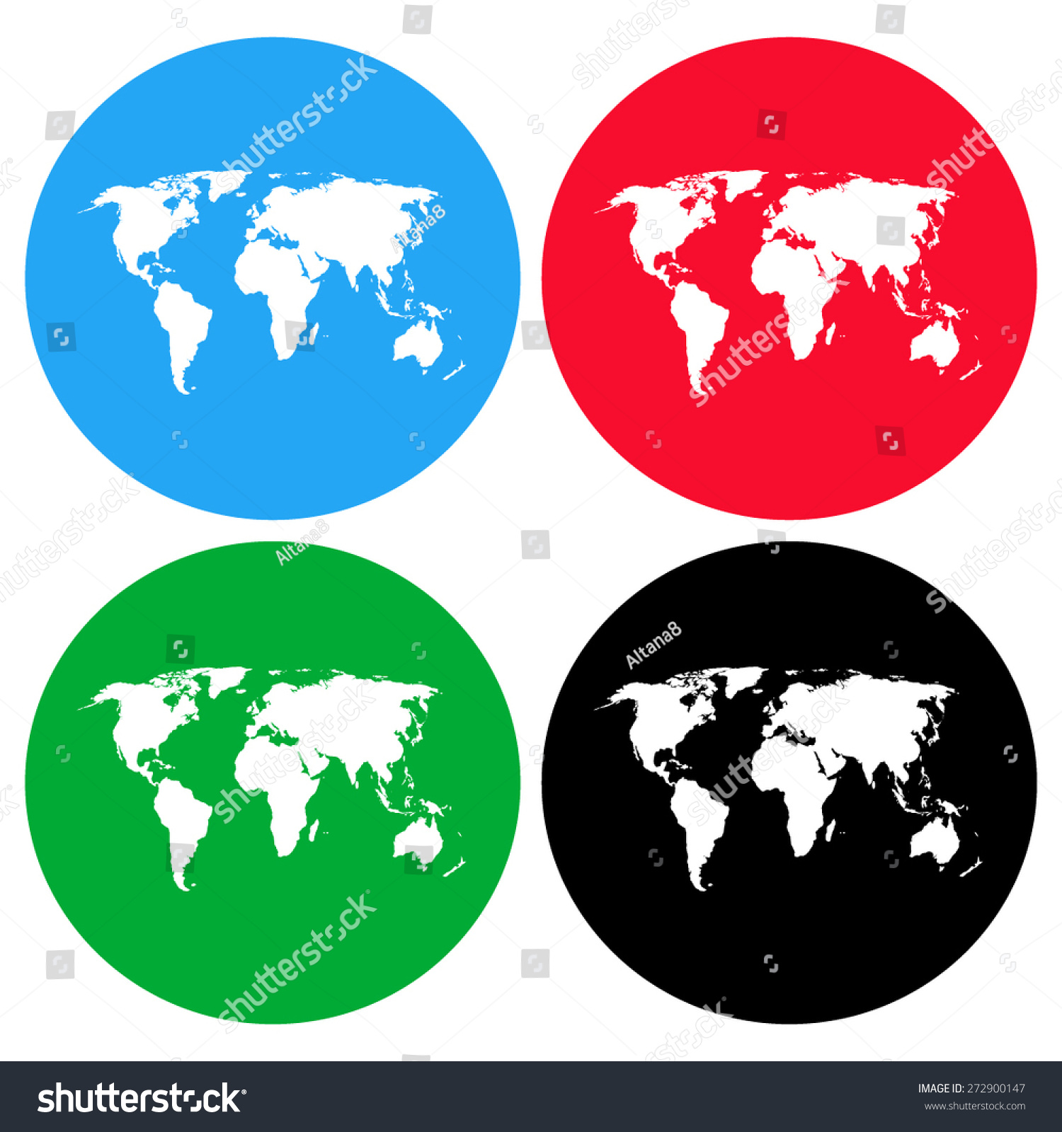 Political World Map Illustration Stock Vector (Royalty Free) 272900147 ...