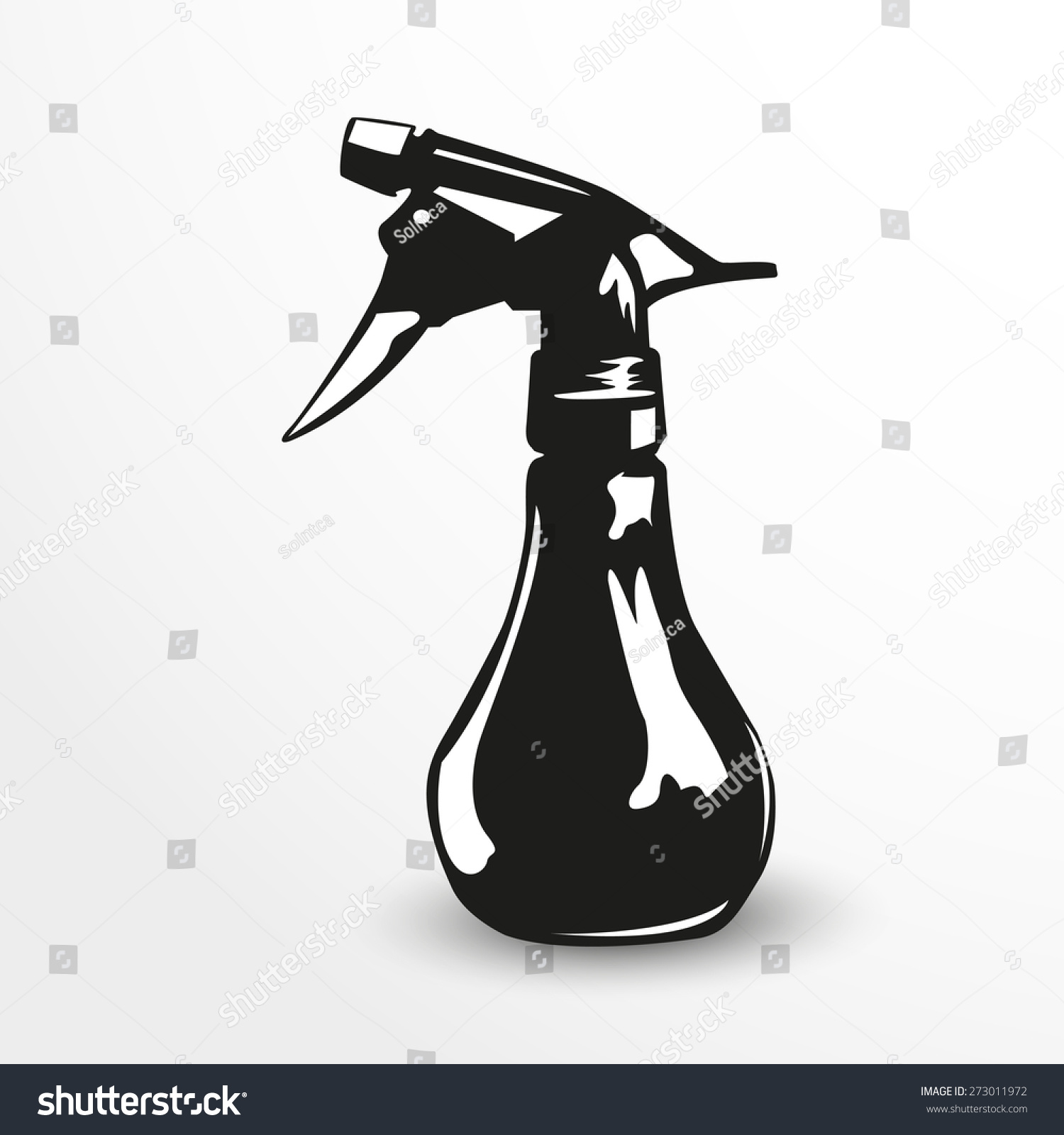 Sprayer Vector Illustration Black White View Stock Vector (Royalty Free ...