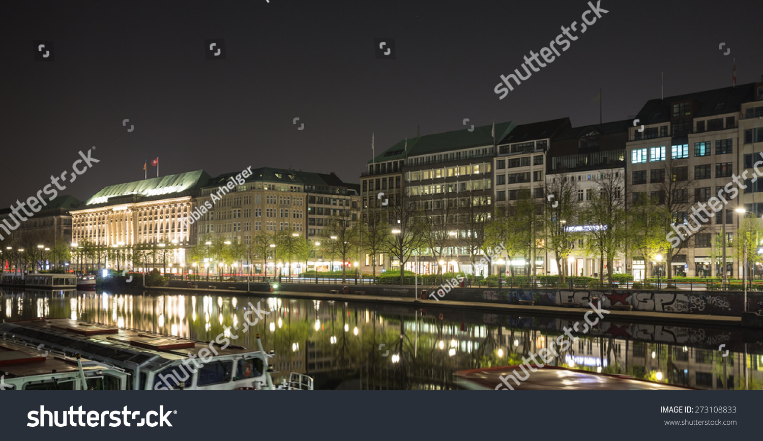 Binnenalster Hamburg Germany Night Stock Photo 273108833 | Shutterstock